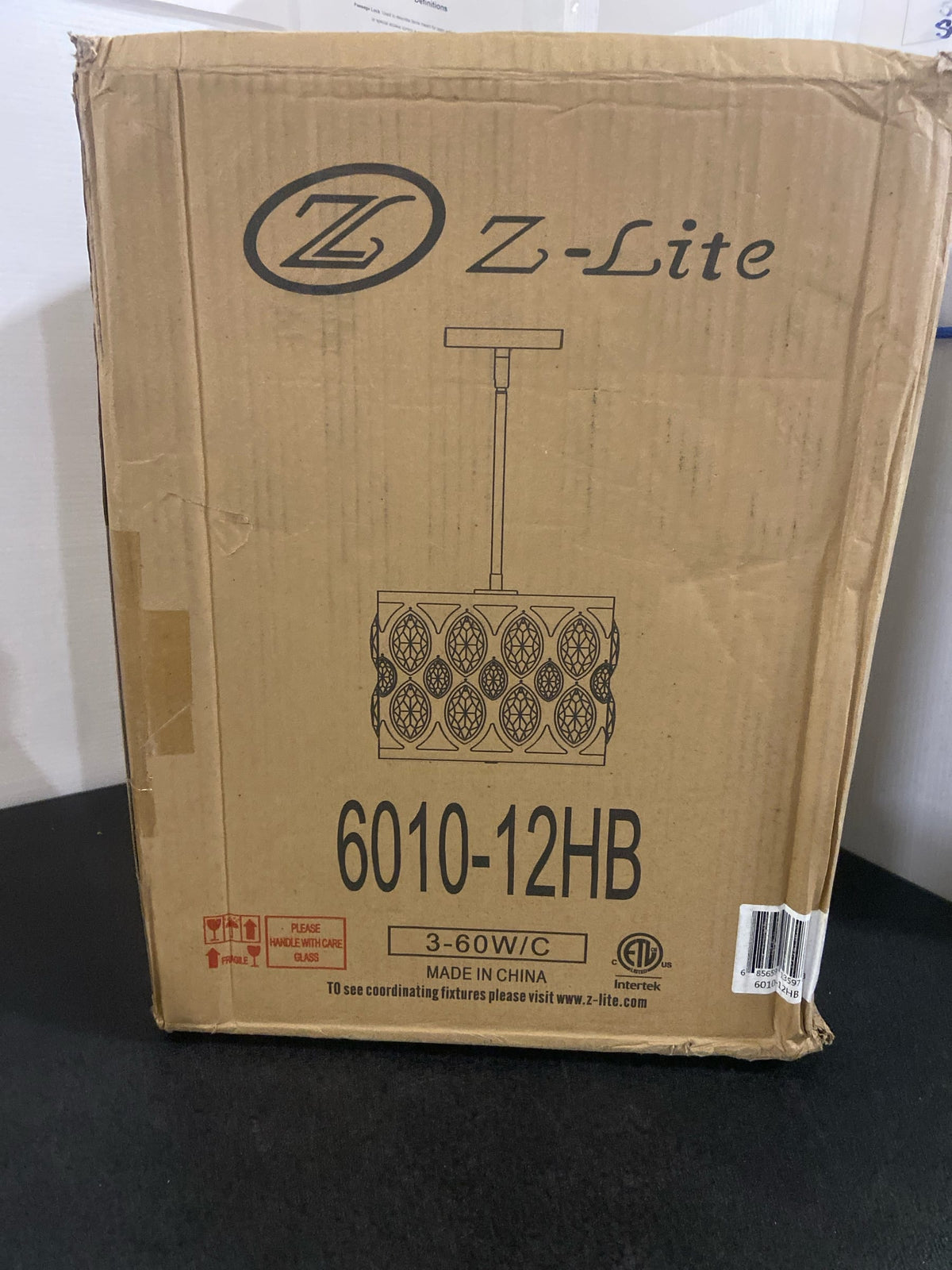 Z-Lite 6010-12HB Dealey 3 Light 12" Wide Crystal Pendant - Heirloom Brass