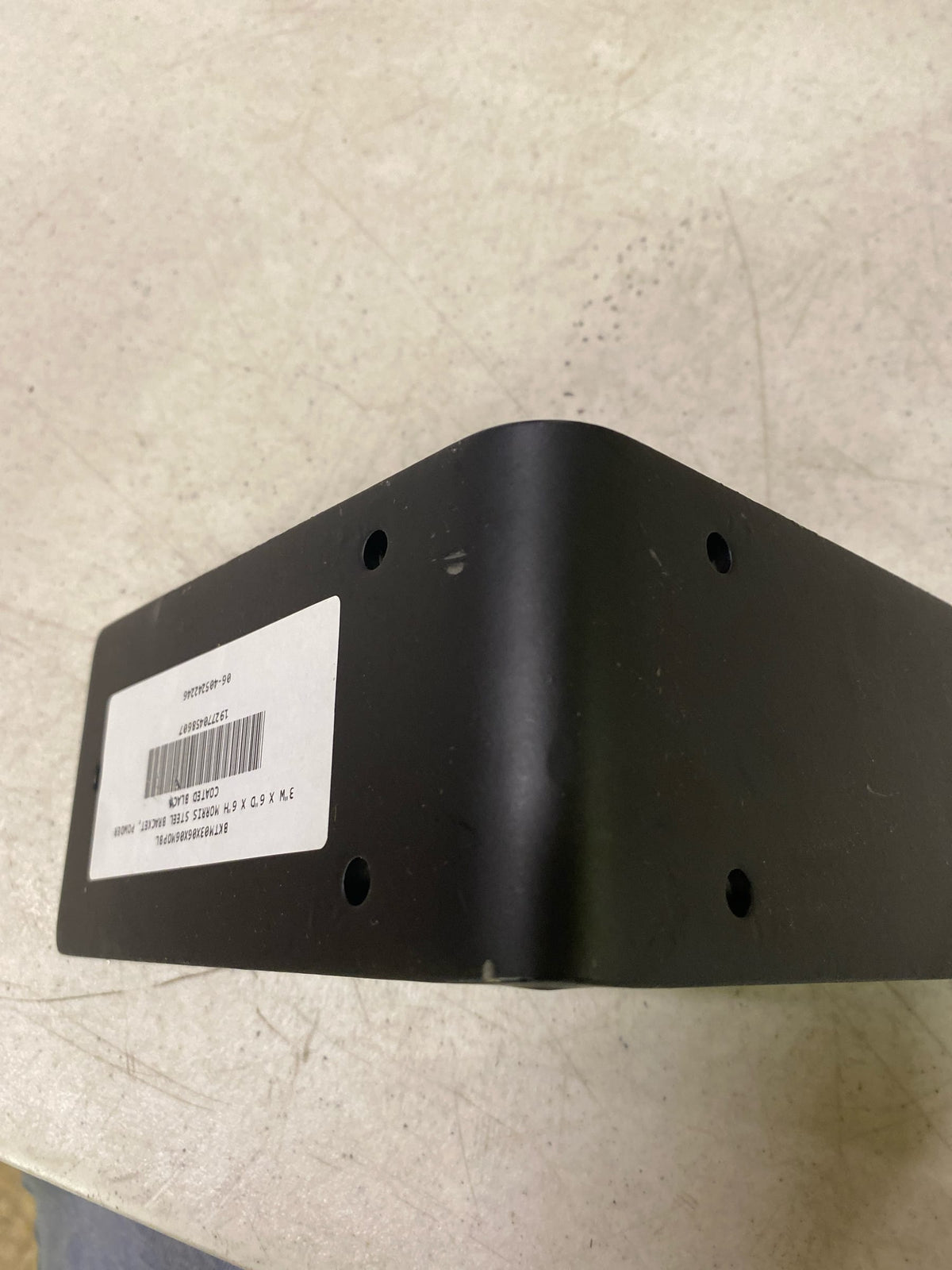 Ekena millwork BKTM03X06X06MOPBL 3 in. x 6 in. x 6 in. Powder Coated Black Morris Steel Bracket