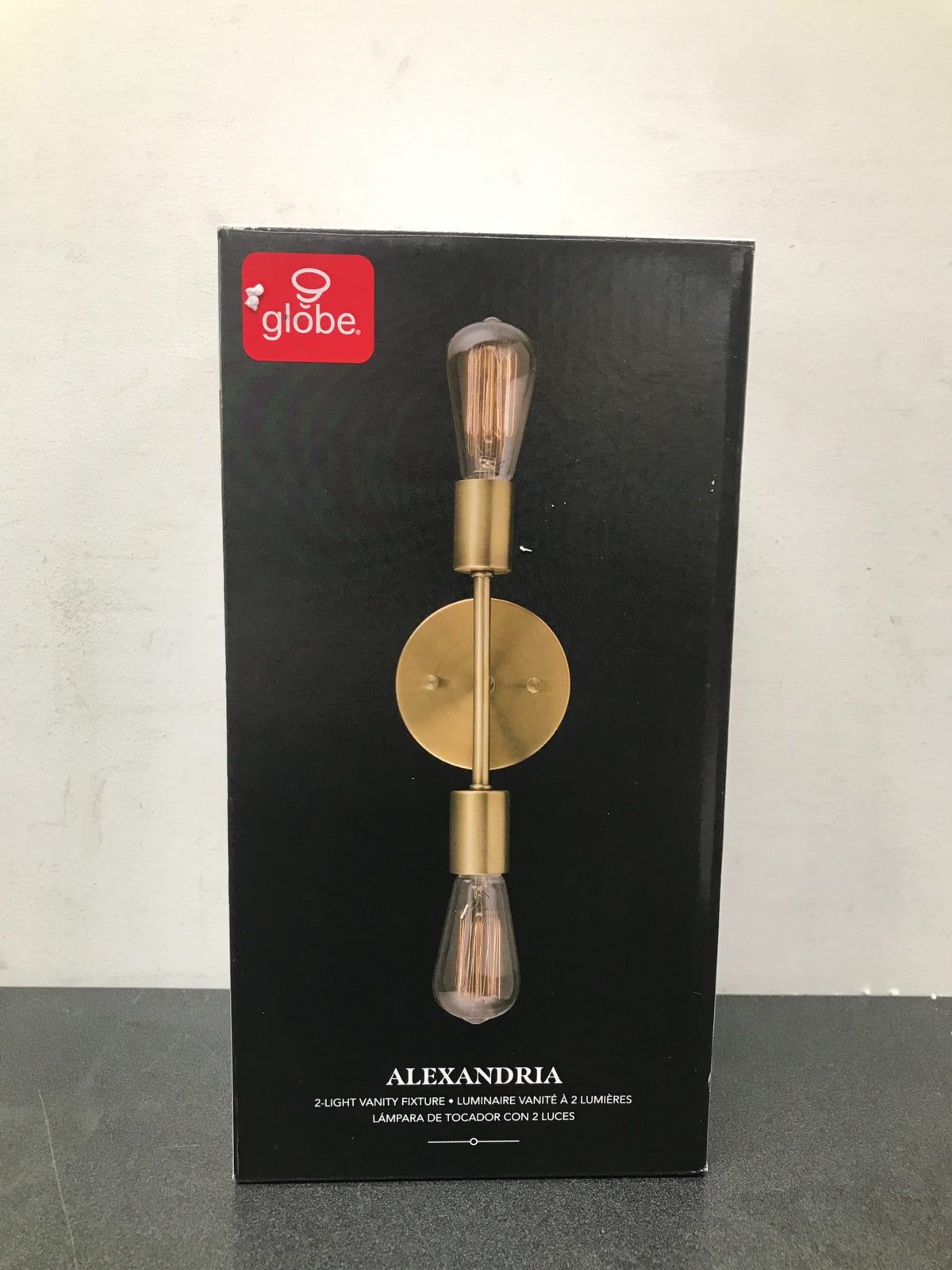 Globe Electric 51736 Alexandria 2 Light 5" Tall Wall Sconce - Matte Brass