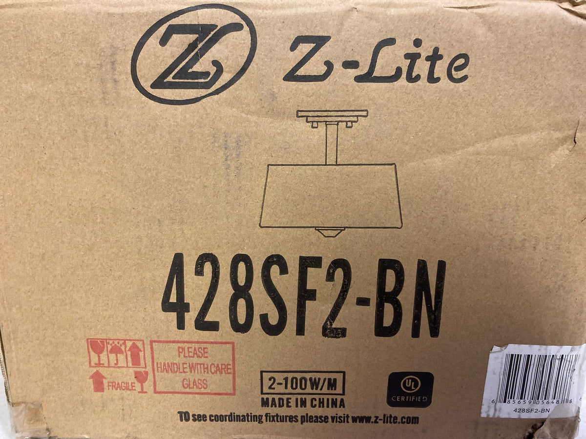 Z-Lite 428SF2-BN 2 Light Semi Flush Mount, Brushed Nickel