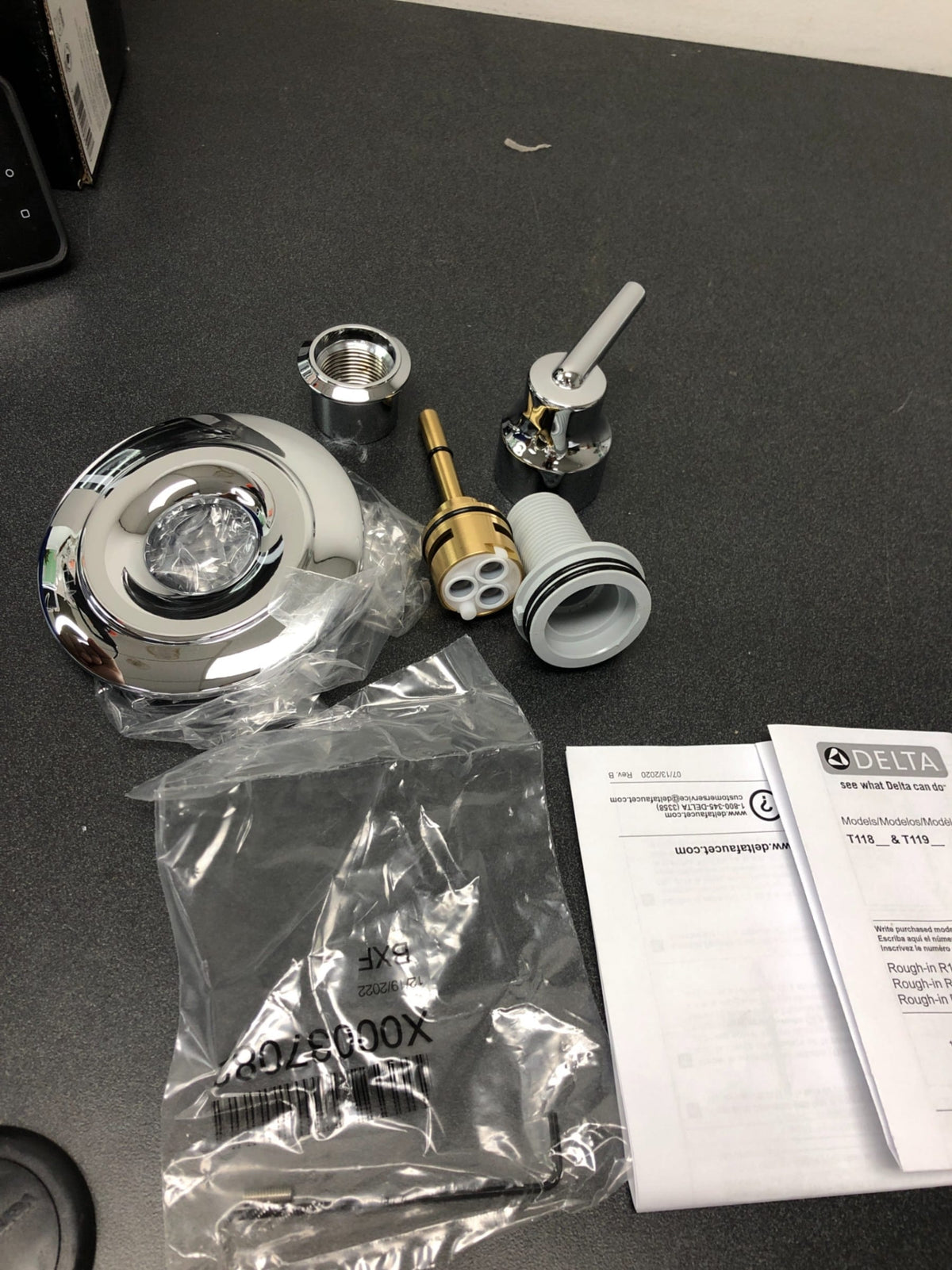 Delta T11859 Trinsic Three Function Diverter Valve Trim Less Rough-In Valve - Two Independent Positions, One Shared Position - Chrome