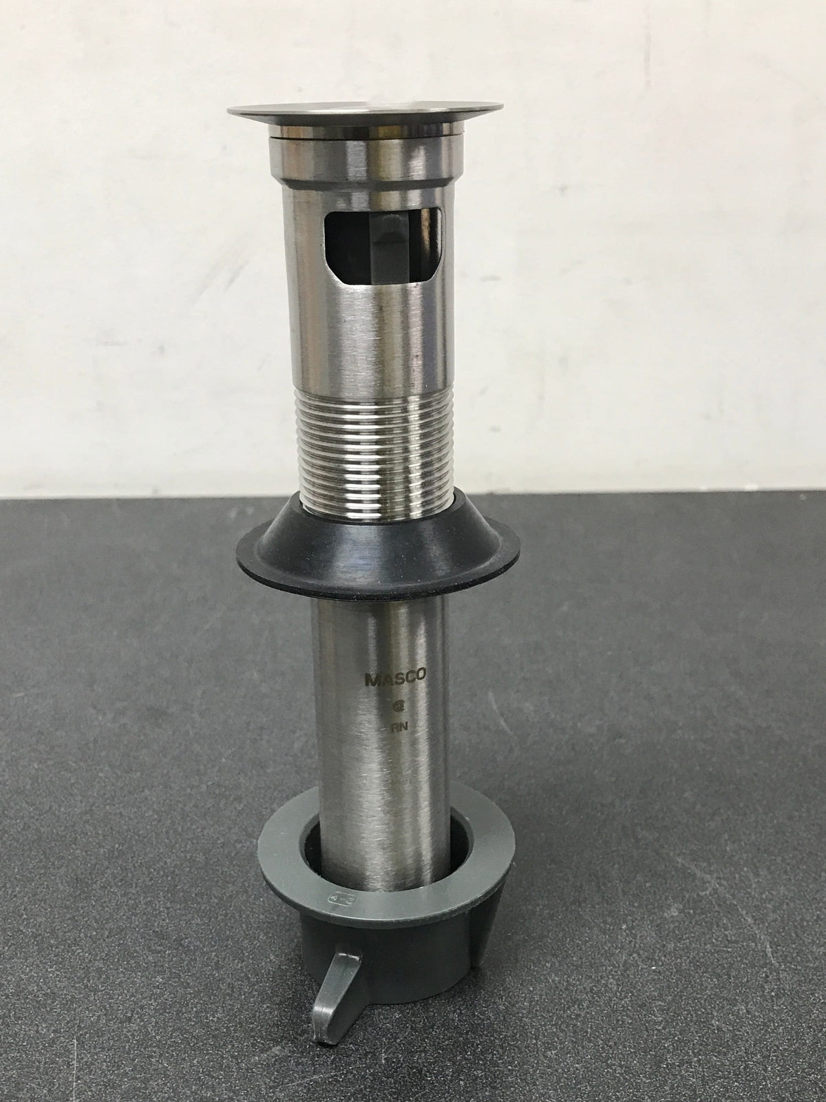 Delta RP101630SS Push Pop Up Drain with Overflow and Metal Tail Piece - Brilliance Stainless