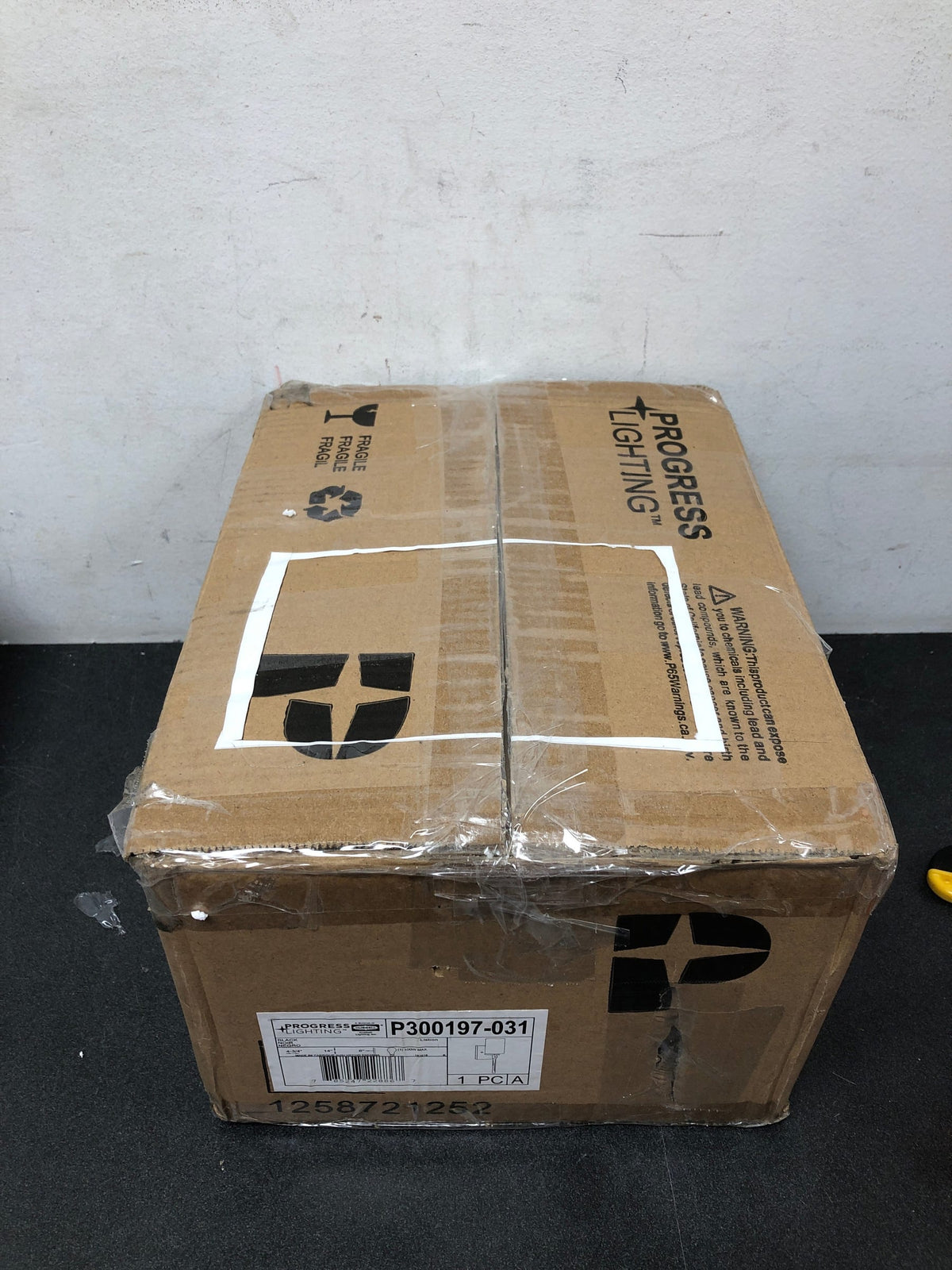 Progress Lighting P300197-031 Lisbon Single Light 14" Tall Bathroom Sconce - Black
