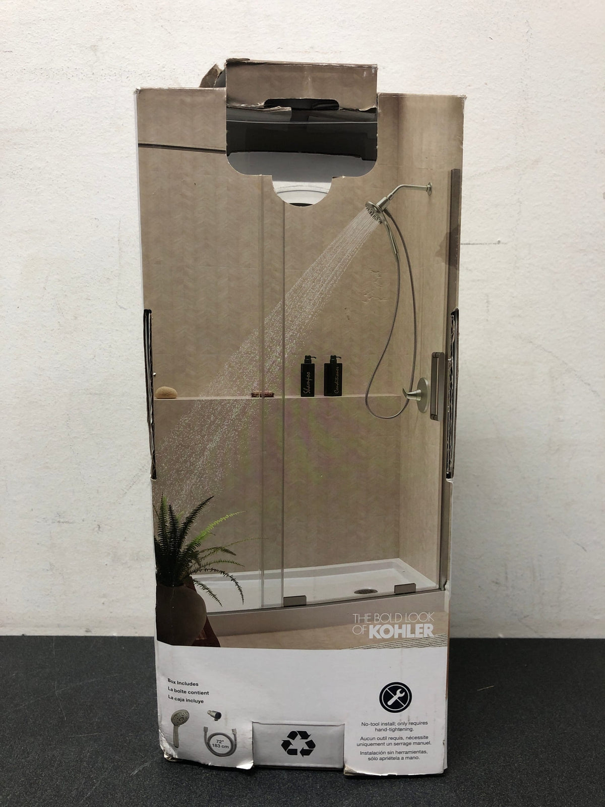 Kohler R30237-G-BN Claro 3-Spray Wall Mount Handheld Shower Head 1.75 GPM in Vibrant Brushed Nickel