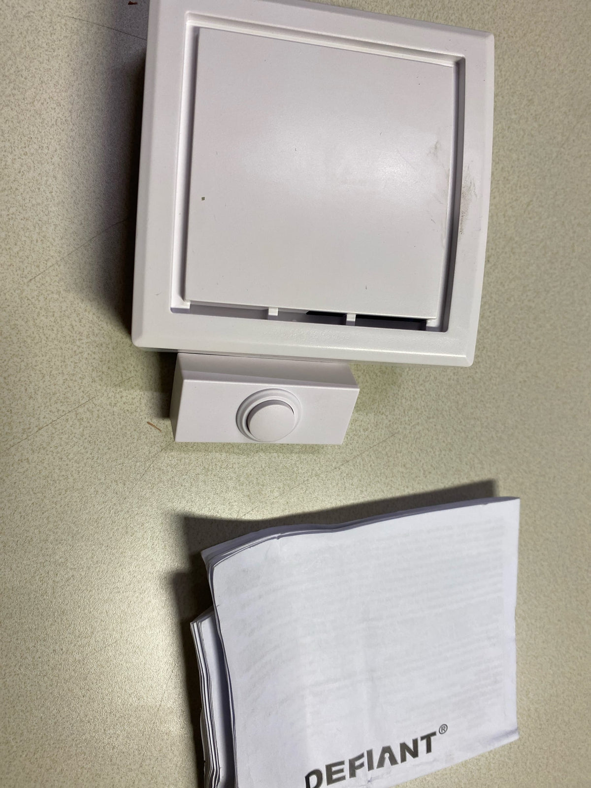 Defiant Wireless Plug-In Doorbell Kit with 1 Push Button, White