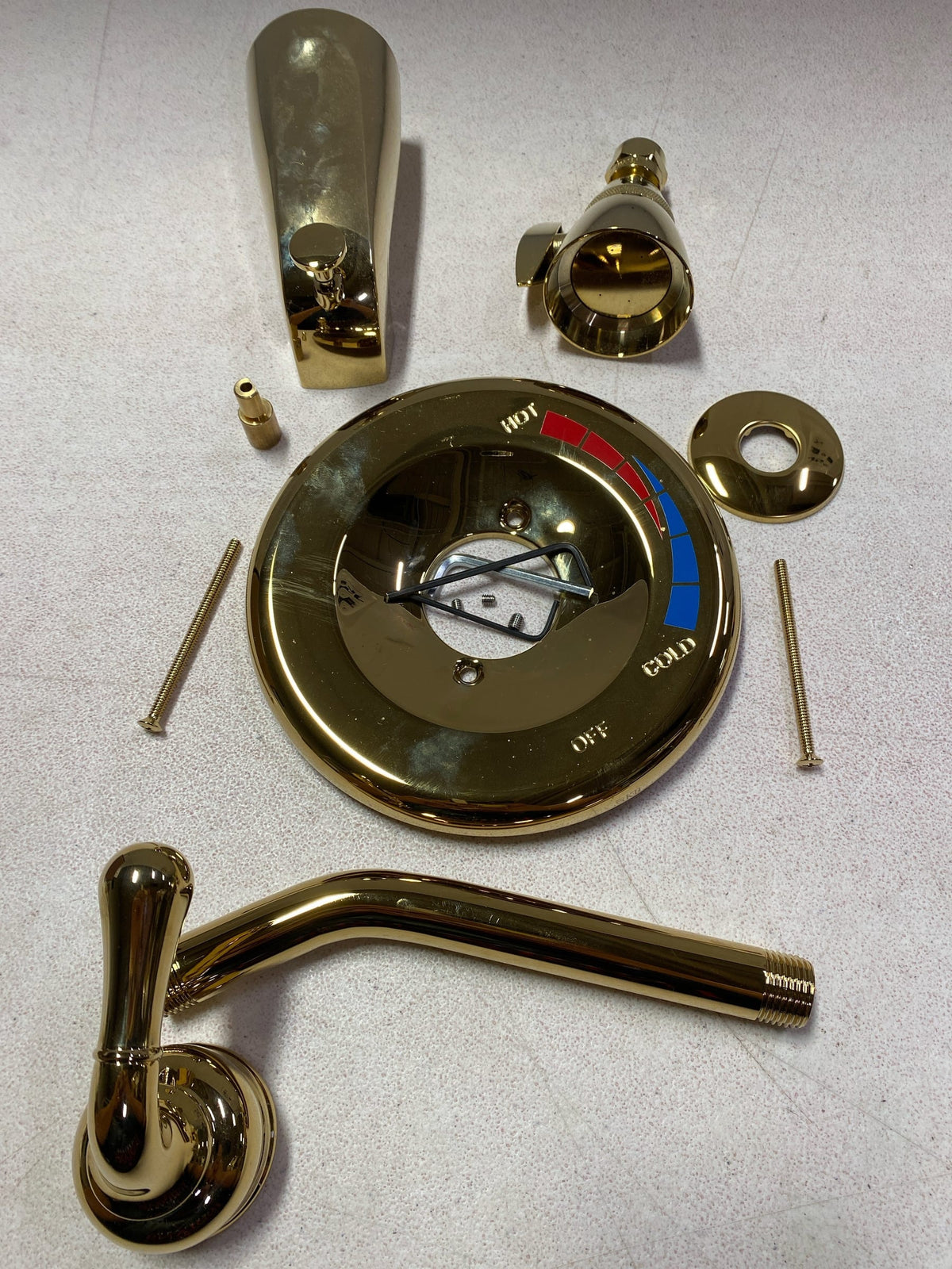 Kingston Brass KB632T Megallan Trim Only for Tub and Shower Faucet KB632, Polished Brass,7 inch Diameter Escutcheon
