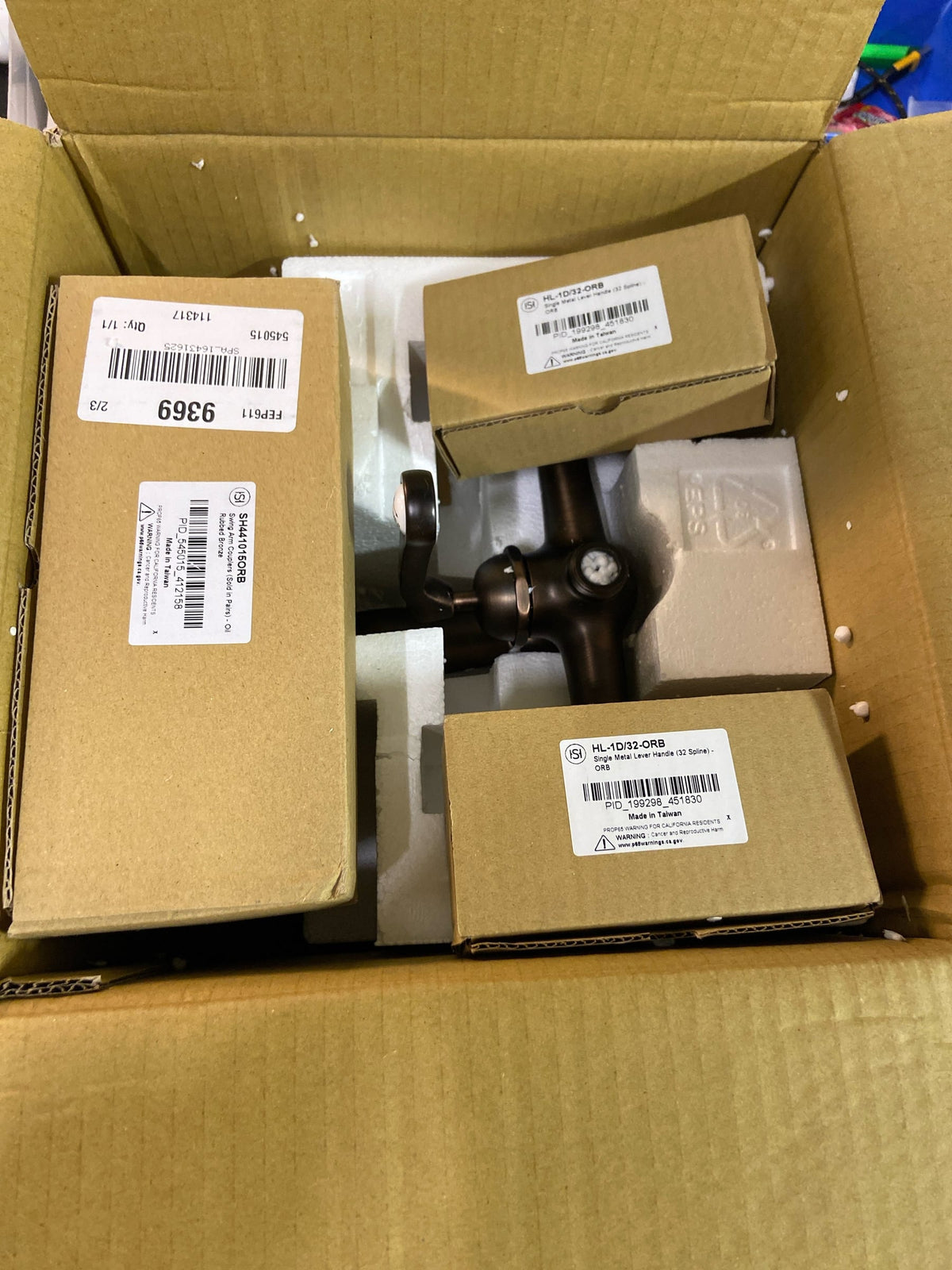 Signature Hardware 402571 Tub Wall Mounted English Telephone Tub Filler with Brass Lever Handles - Variable Centers - Includes Hand Shower and Valve - Oil Rubbed Bronze