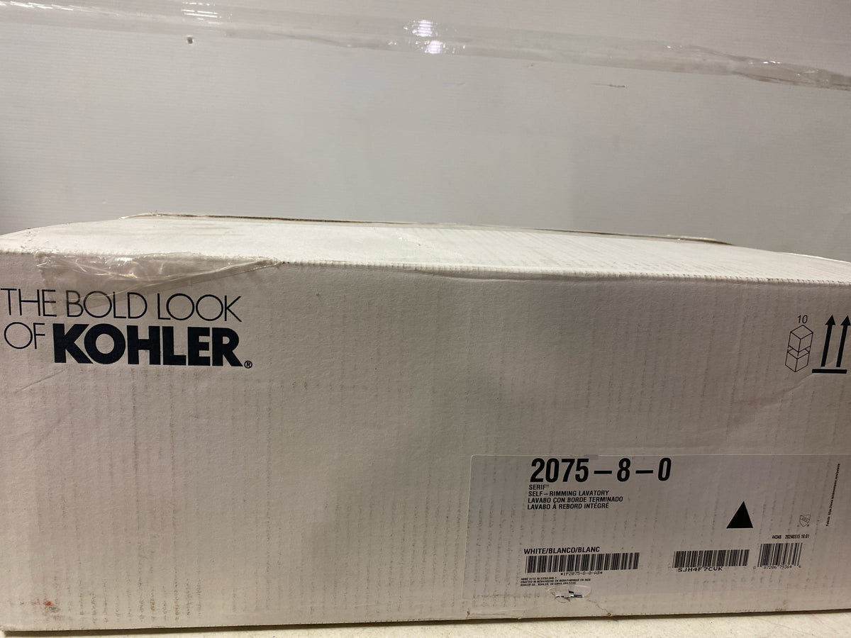 KOHLER Serif Drop-in bathroom sink with 8" widespread faucet holes