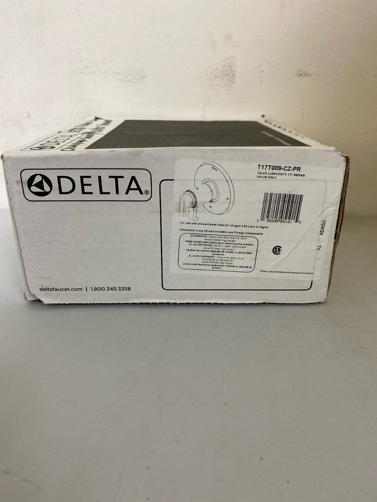 Delta T17T089-CZ-PR Tetra Tempassure 17T Series Thermostatic Valve Trim Only with Integrated Volume Control - Less Rough In - Lumicoat Champagne Bronze