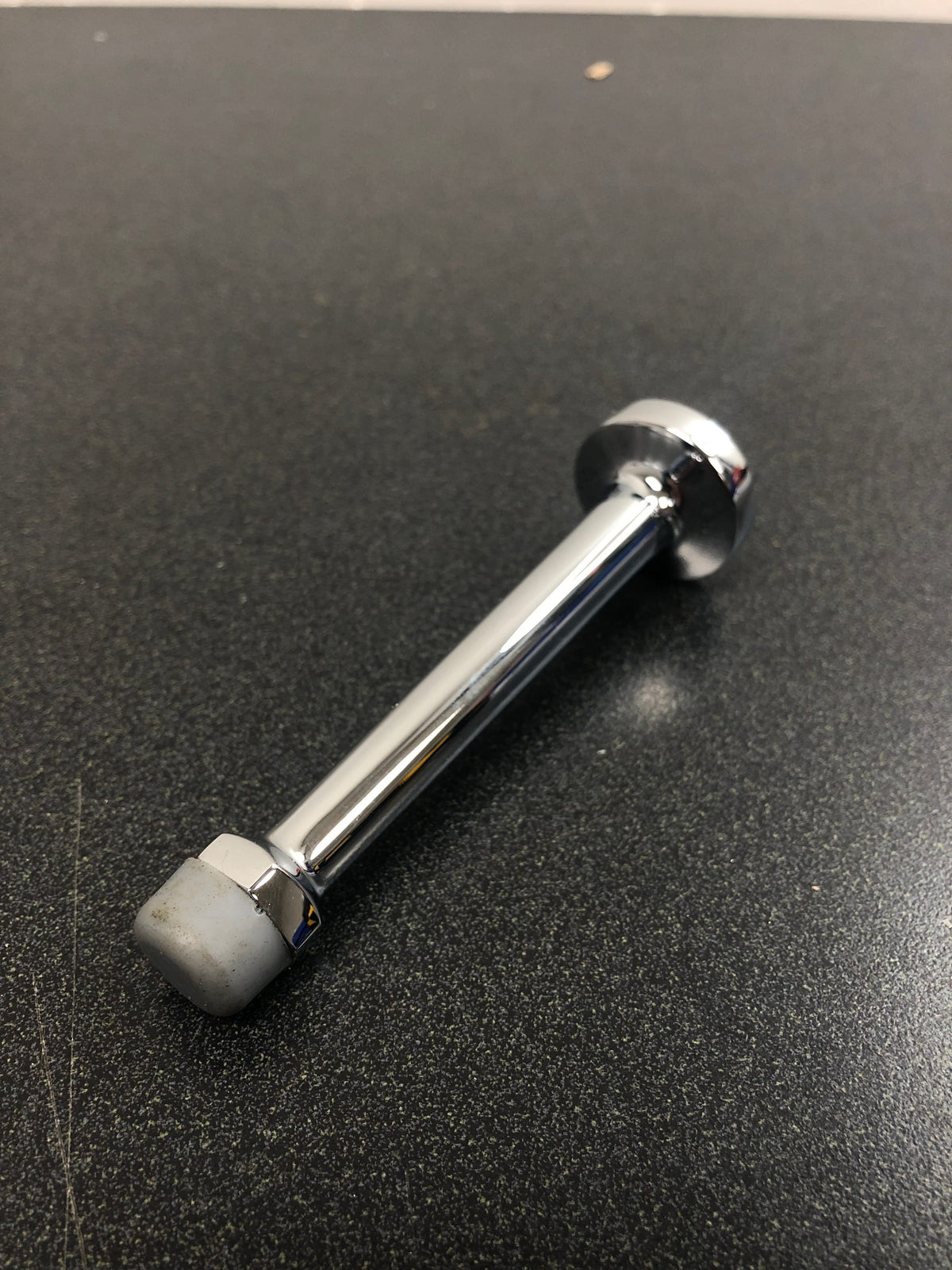 Emtek 2231US26 4" Length Solid Brass Baseboard Door Stop With Screw - Polished Chrome