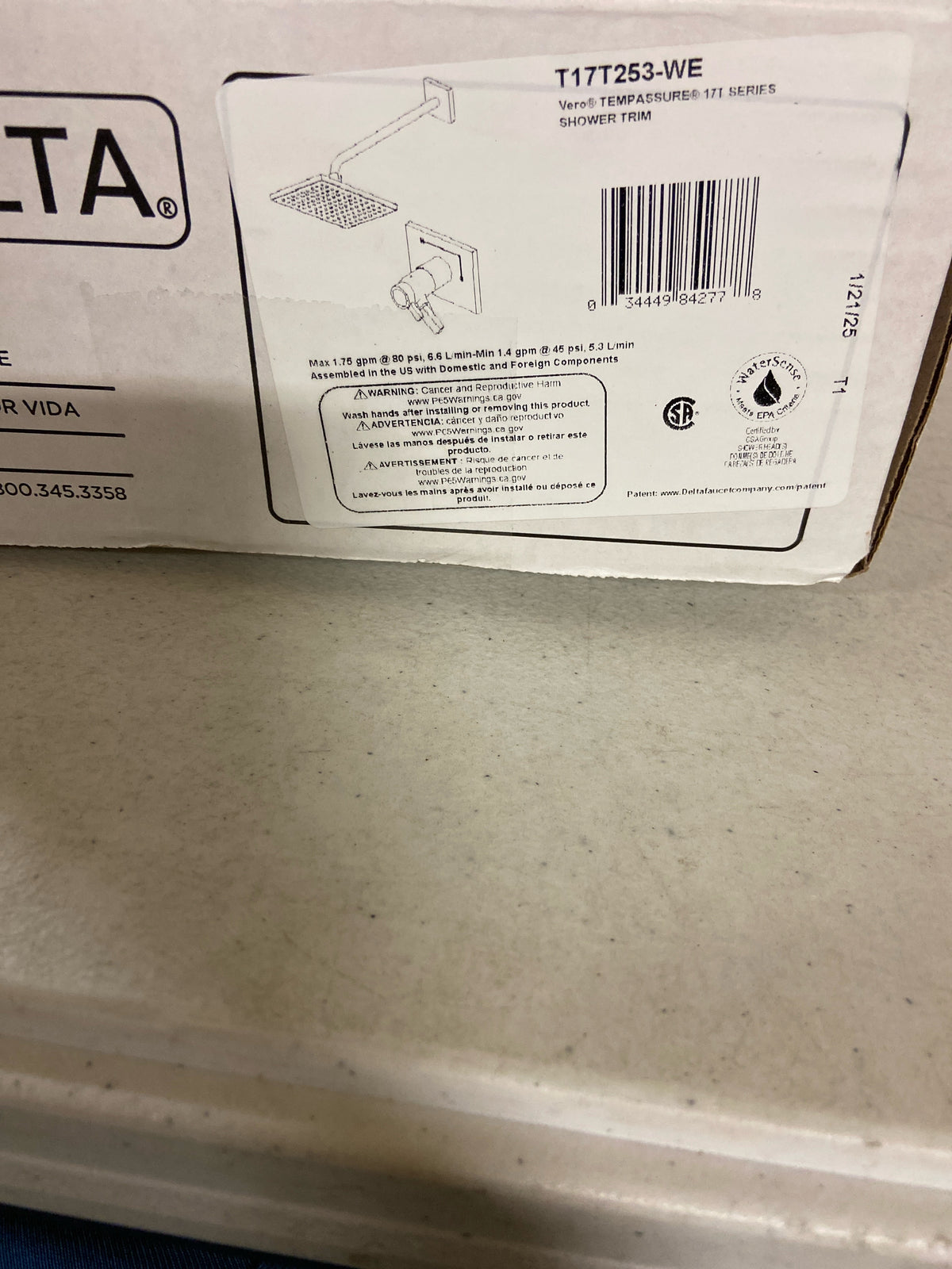 DELTA FAUCET T17T253-WE Vero TempAssure 17T Series Shower Trim, Chrome