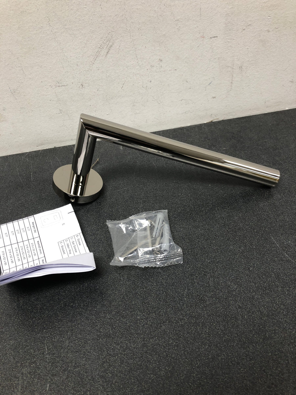 ICO Bath V63326 Volkano Summit 8" Towel Bar - Polished Nickel