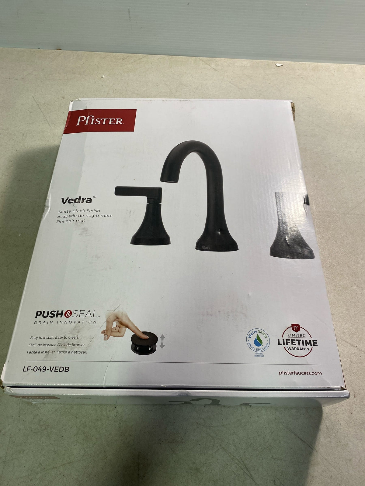 Pfister Vedra 2-Handle 8" Widespread Bathroom Faucet in Matte Black