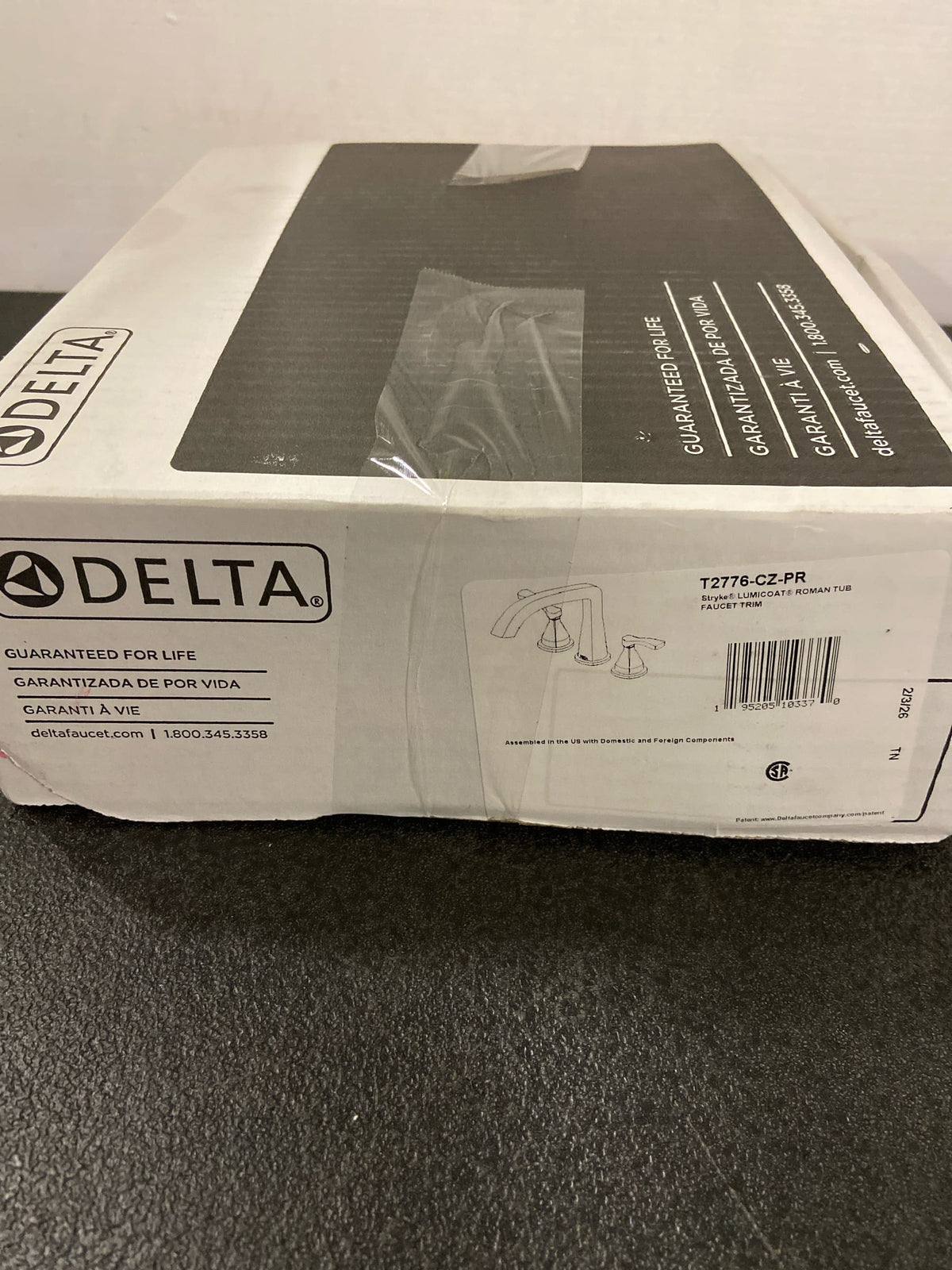 Delta T2776-CZ-PR Stryke Deck Mounted Roman Tub Filler with Lever Handles - Lumicoat Champagne Bronze