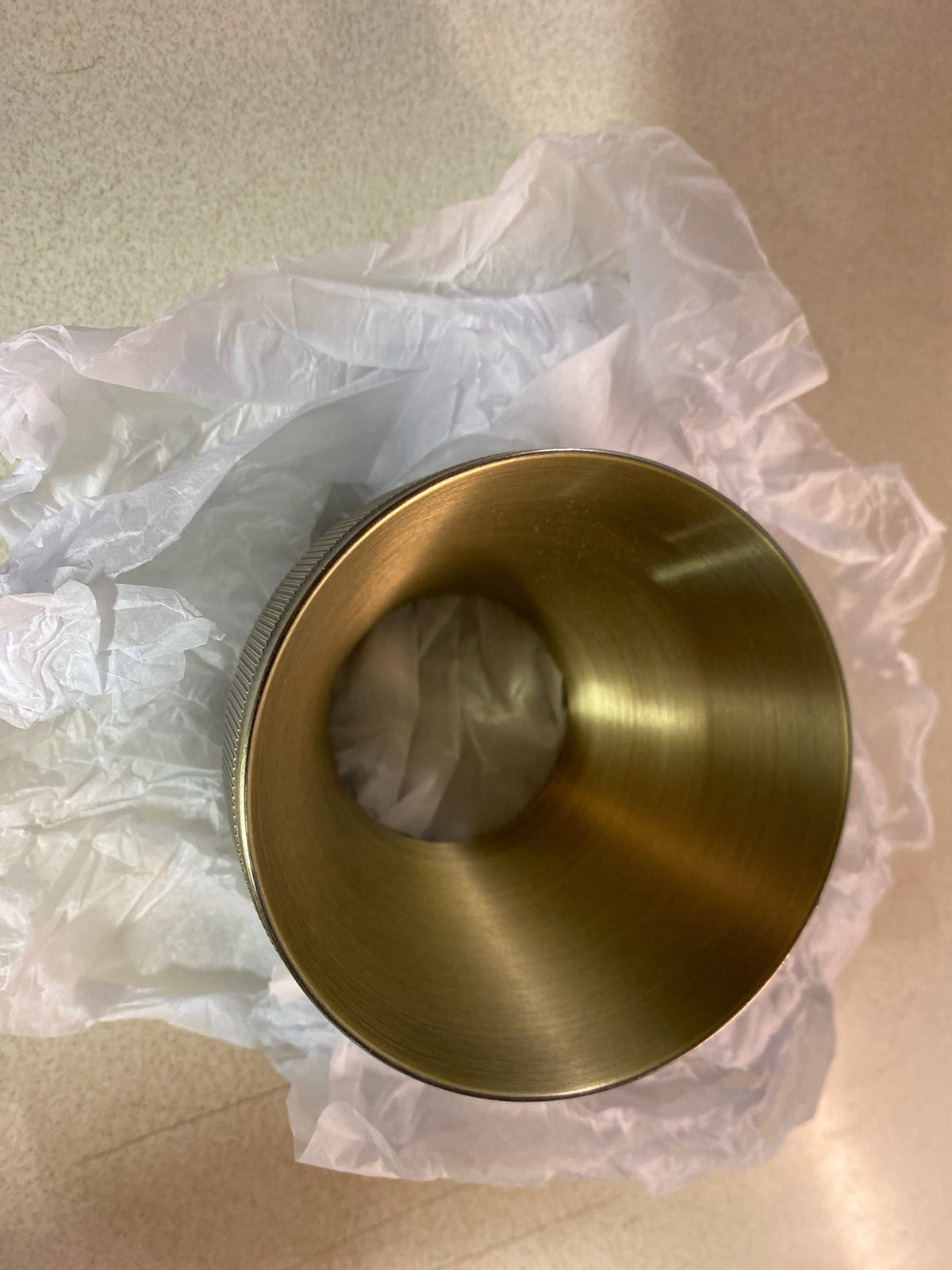 CSL Lighting BZL-3-KN-PBR Luxe 3" Wide Knurled Metal Bezel - Patina Brass