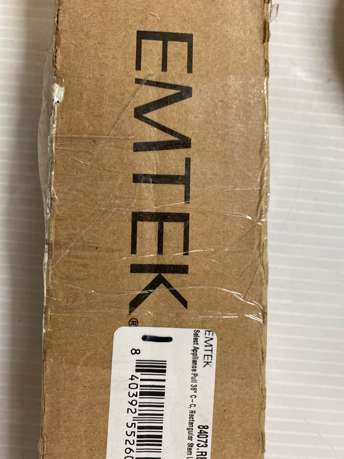 Emtek 84073.RECUS19.SMUS19 Smooth 36 Inch Center to Center Bar Appliance Pull with Rectangular Stem from the SELECT Collection - Flat Black / Flat Black Stem