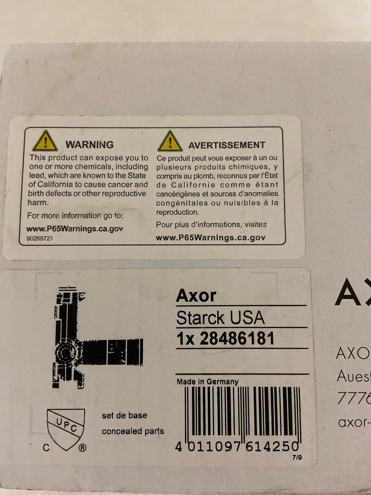 AXOR Hansgrohe 28486181 Rough For Shower Module