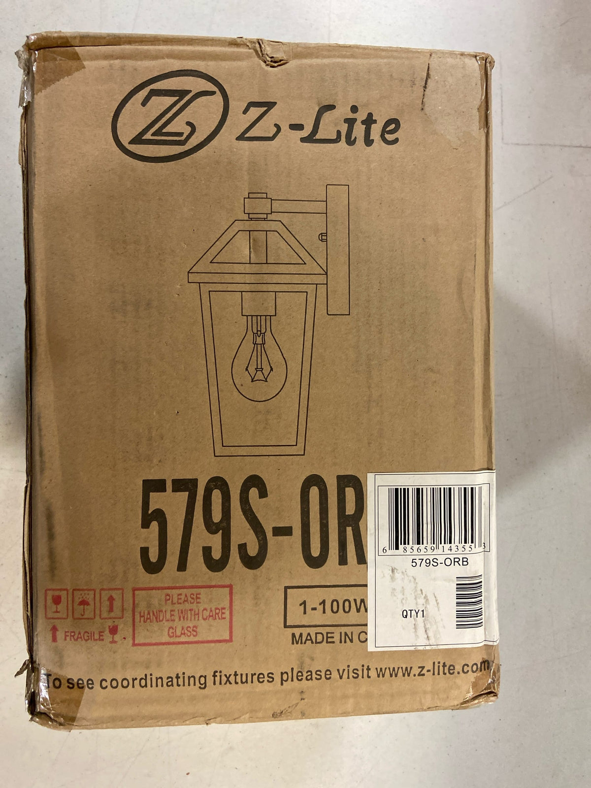 Z-Lite 1 Light Outdoor Wall Sconce 579S-ORB