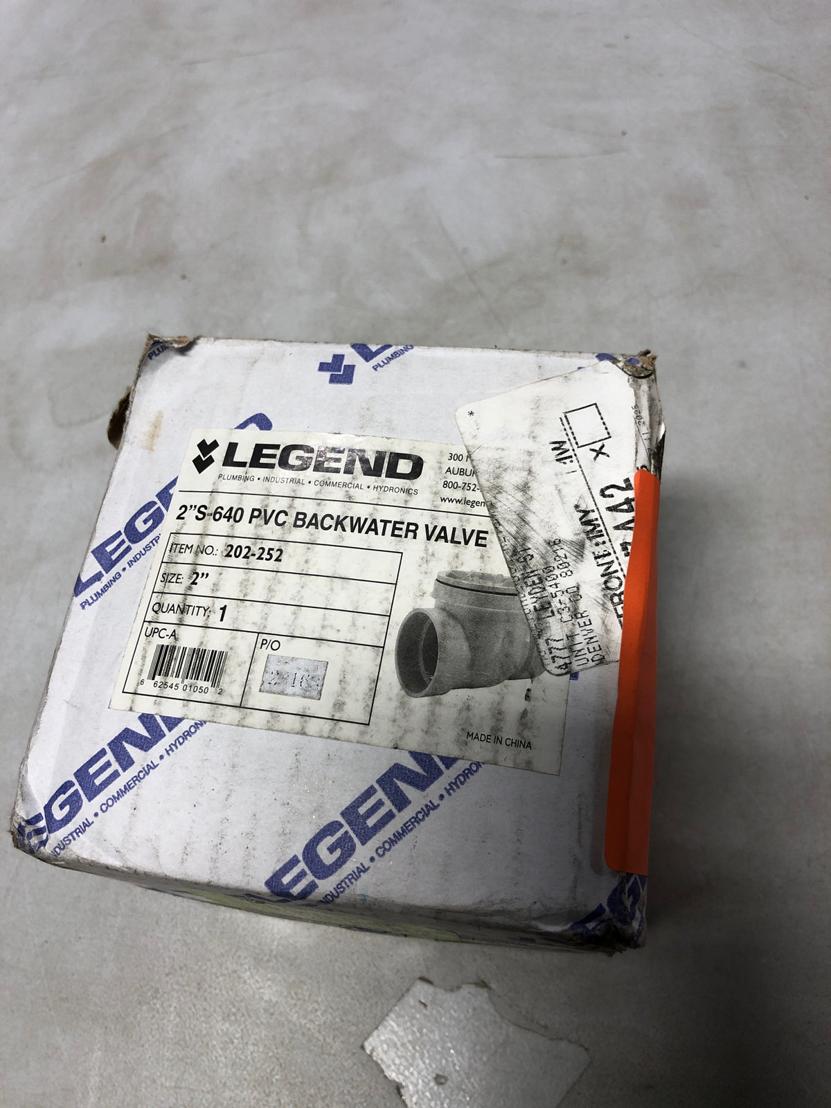 Legend Valve 202-252 2" S-640 PVC BACKWATER VALVE Model S-640
