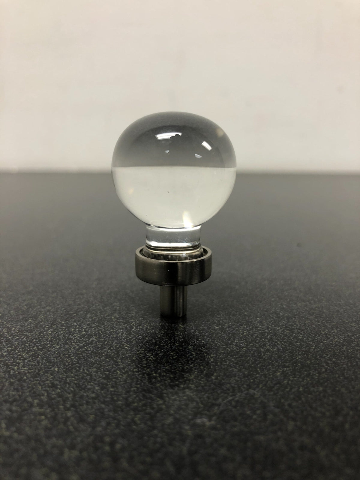 Emtek 86394US15 Crystal And Porcelain 1 Inch Round Cabinet Knob - Satin Nickel