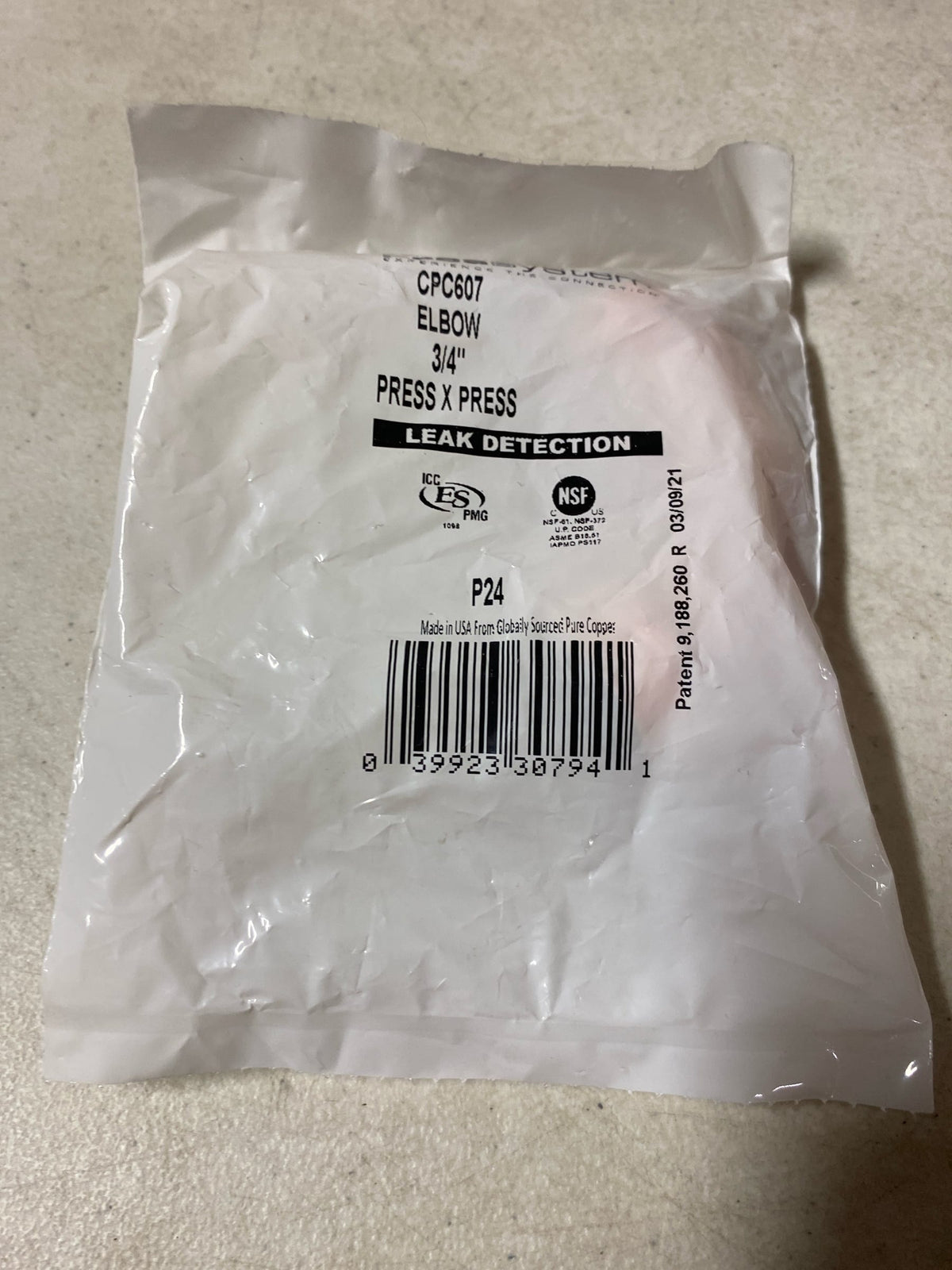 NIBCO 3/4 Press x Press 90 Elbow