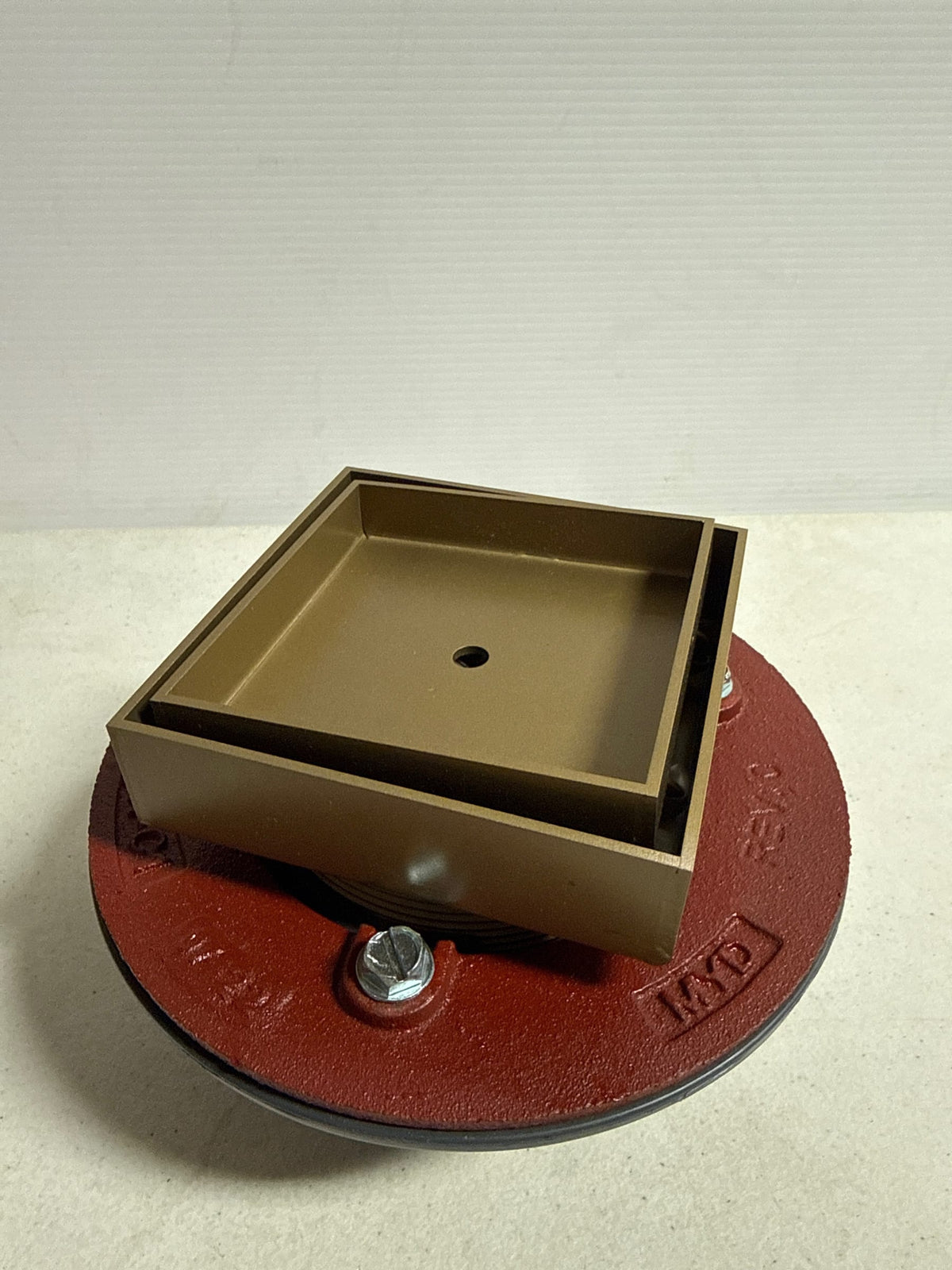 Infinity Drain TD 15-2P SB 5" x 5" Tile Insert Premium Center Drain Kit with PVC Drain Body, 2" Outlet - Satin Bronze