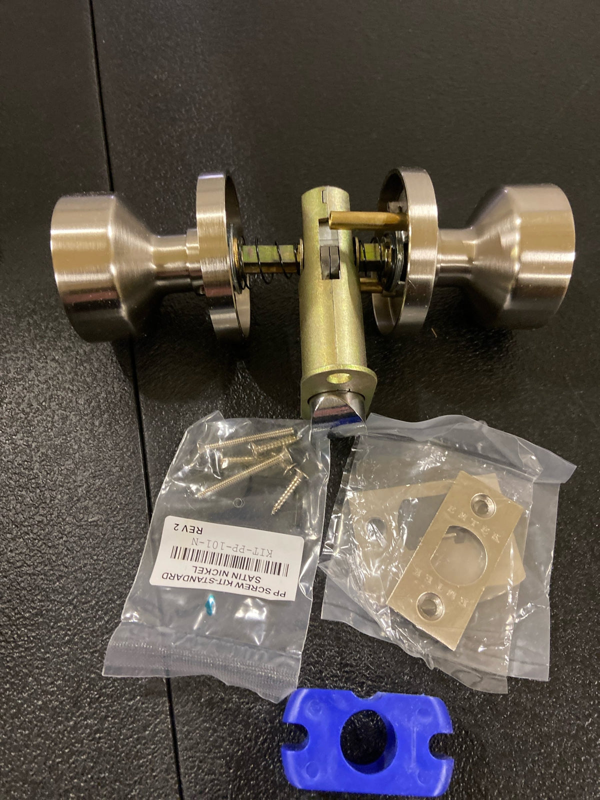 Emtek 510LAUUS15 Laurent Passage Door Knob Set from the Urban Modern Collection - Satin Nickel