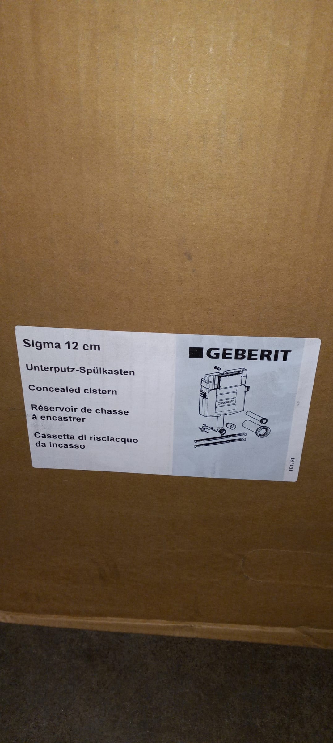 Geberit 109.304.00.5 Sigma 0.8 / 1.6 GPF Dual Flush Concealed Tank for Floor Mounted Toilets - N/A