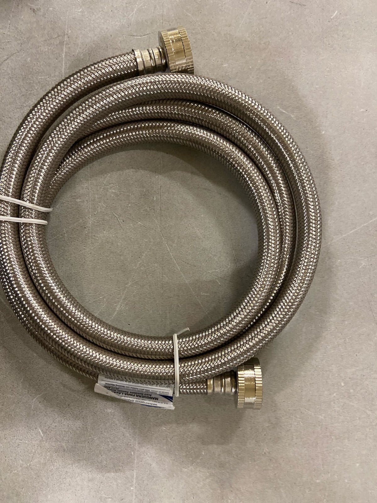 PROFLO PF146816 72" Double Reinforced Washing Machine Supply Hose - Stainless Steel