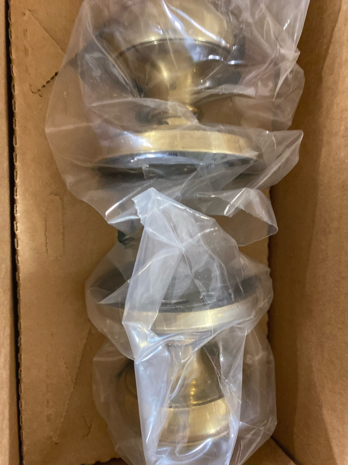 Emtek 8050NWUS4 Norwich Non-Turning Two-Sided Dummy Door Knob Set with Regular Rose from the Brass Classic Collection - Satin Brass