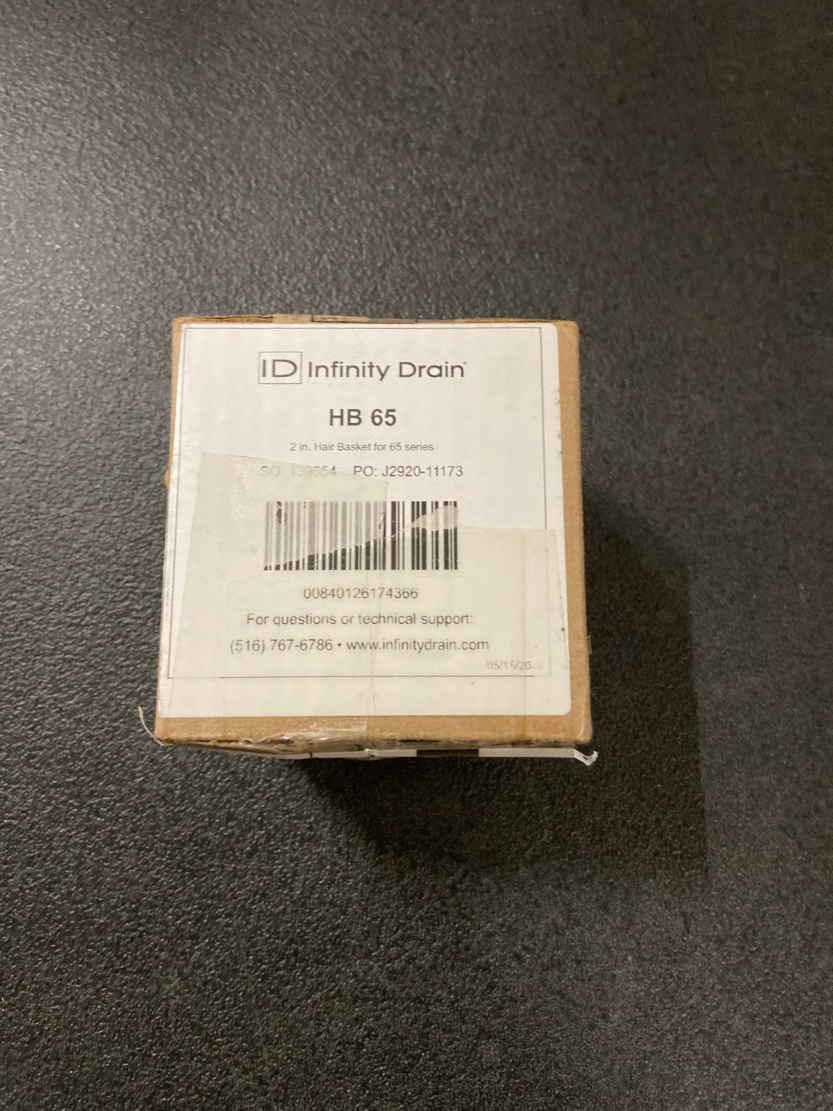 Infinity Drain: HB 65-2" Hair Basket for 65 series