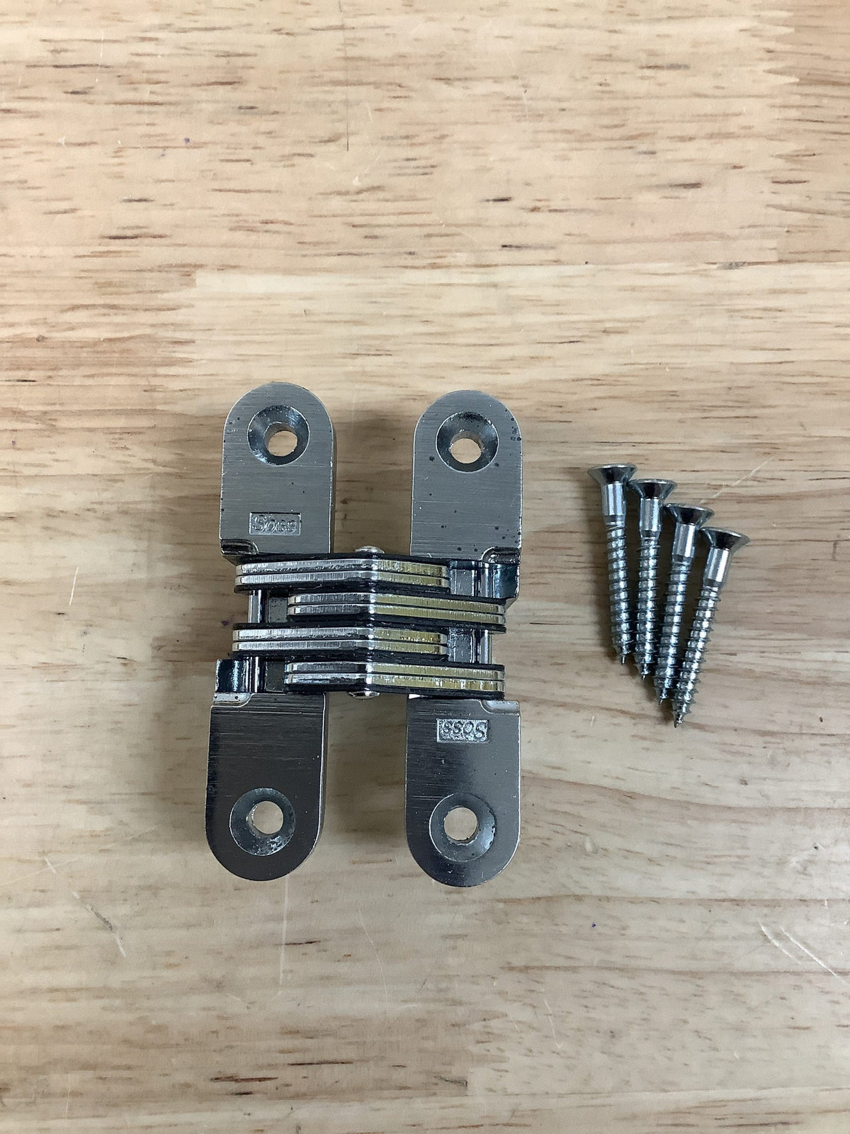 Soss 208US26D Invisible Medium Duty Door Hinge with 180° Degree Opening Angle - Single Hinge - Satin Chrome