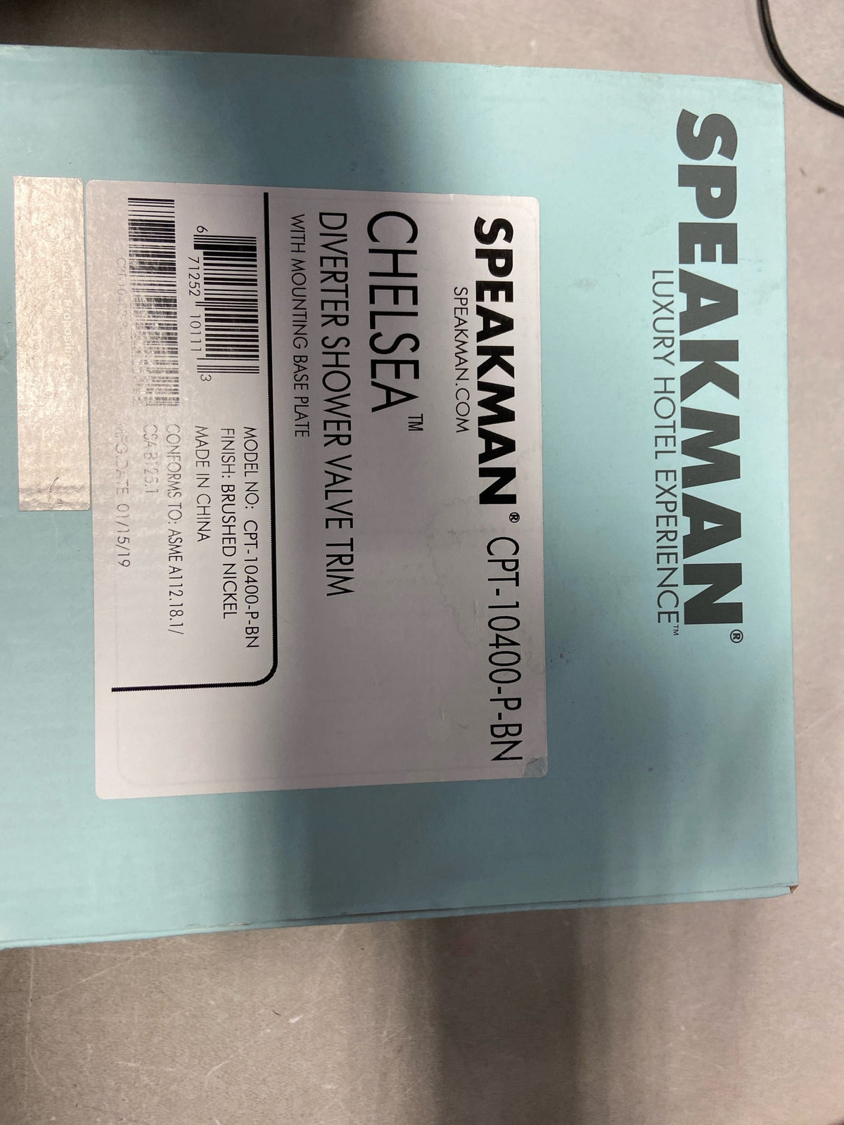 Speakman CPT-10400-P-BN Chelsea Diverter Valve Shower Trim - Brushed Nickel