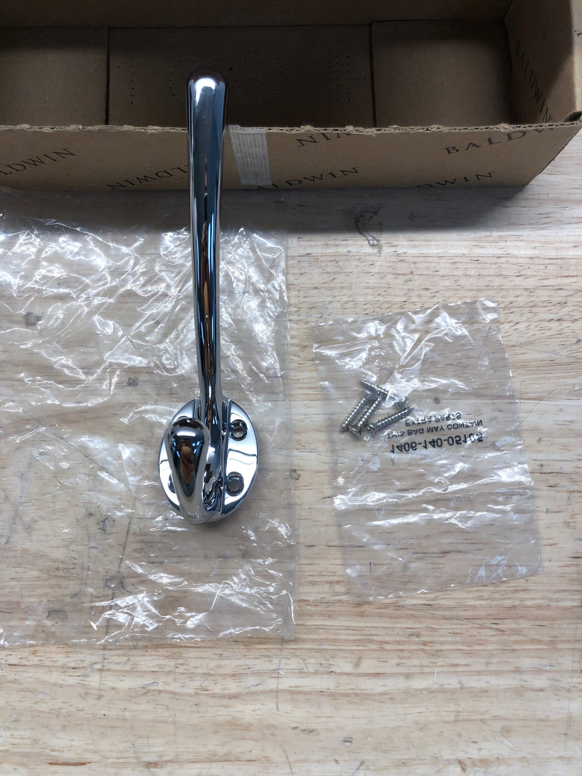 Baldwin 0742260 Estate Double Robe Hook - Polished Chrome