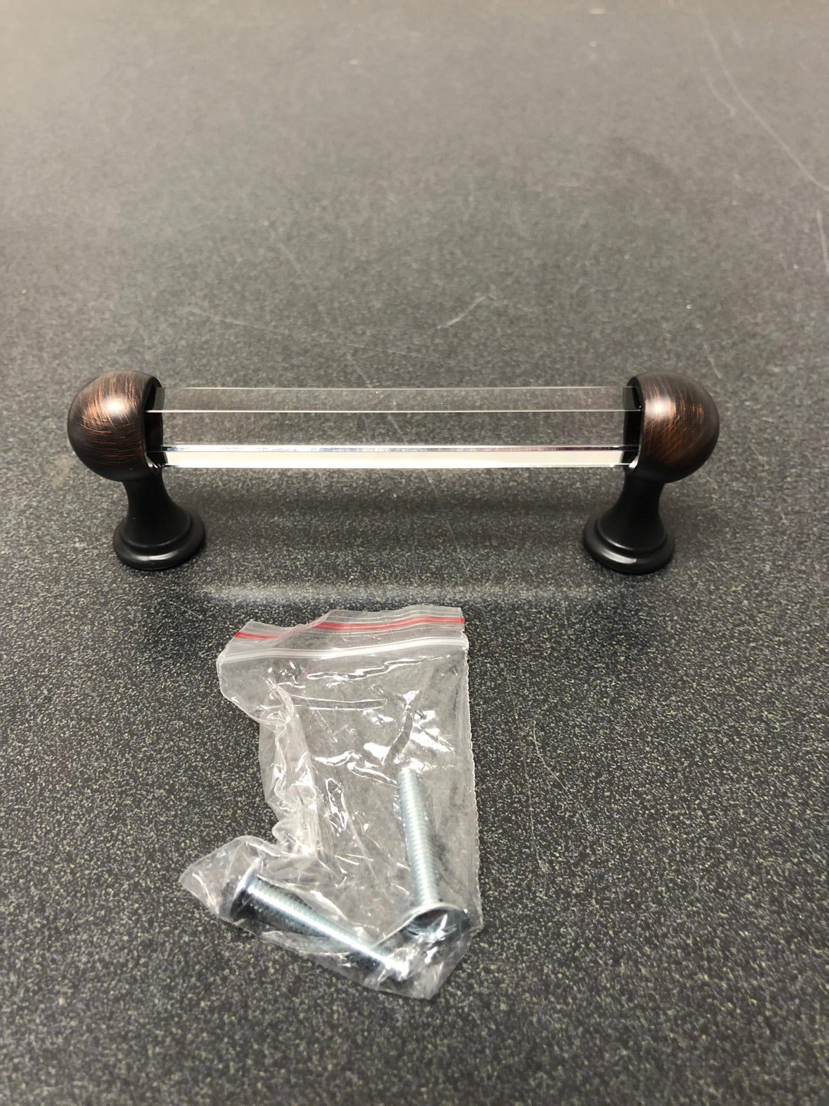 Nostalgic Warehouse 755439 Crystal 3-3/4 Inch Center to Center Handle Cabinet Pull - Timeless Bronze