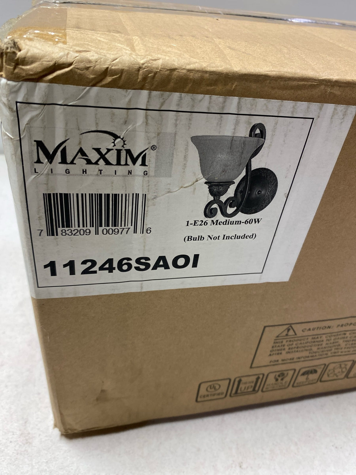 Maxim Symphony 1-Light Wall Sconce Oil Rubbed Bronze - 11246SAOI
