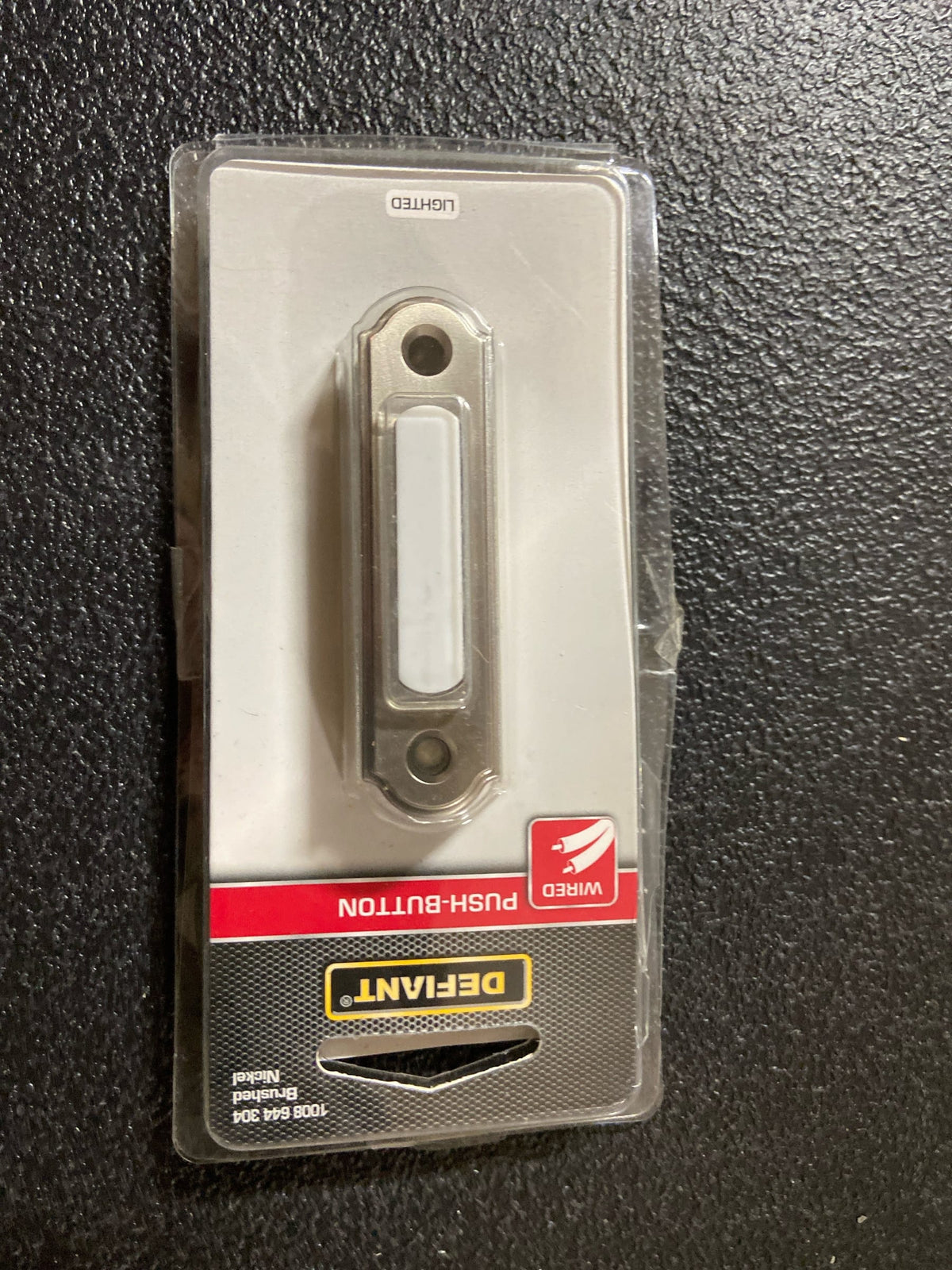 Defiant 18000037 Wired LED Illuminated Doorbell Push Button, Brushed Nickel