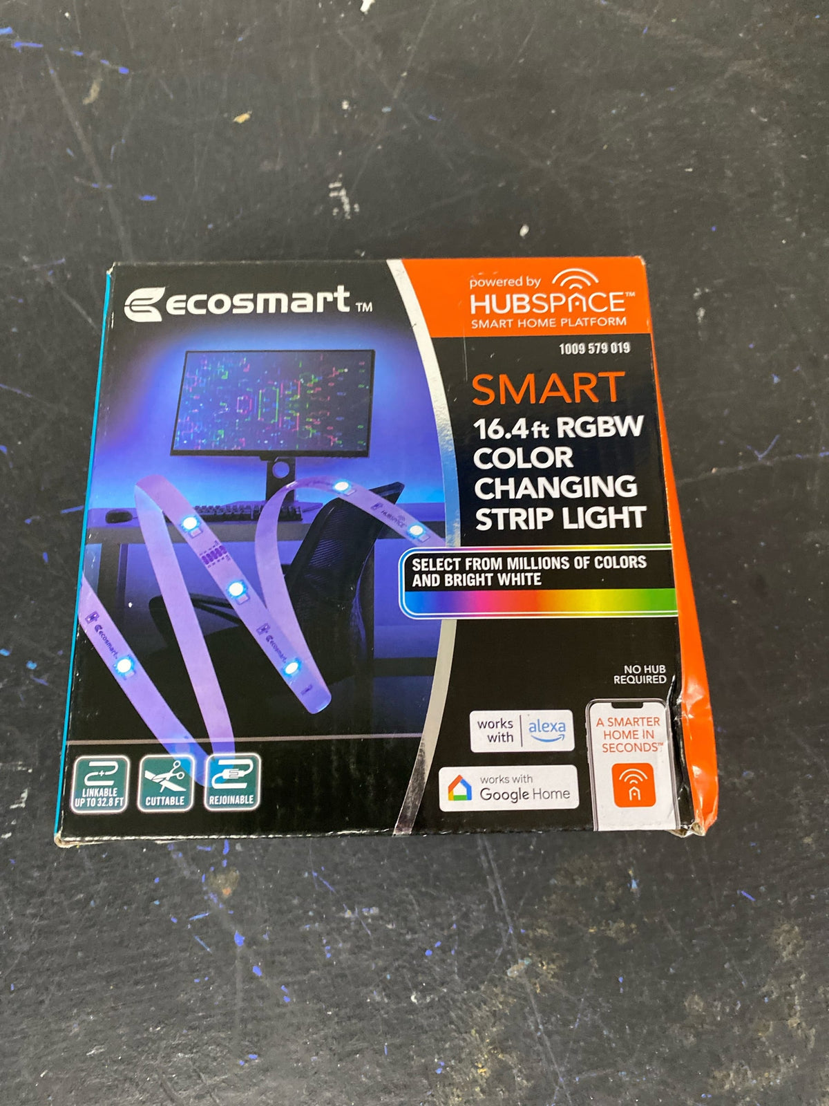 Ecosmart AL-TP-RGBW-16FT 16.4 ft. Smart RGBW Color Changing Dimmable Plug-In LED Strip Light Powered by Hubspace