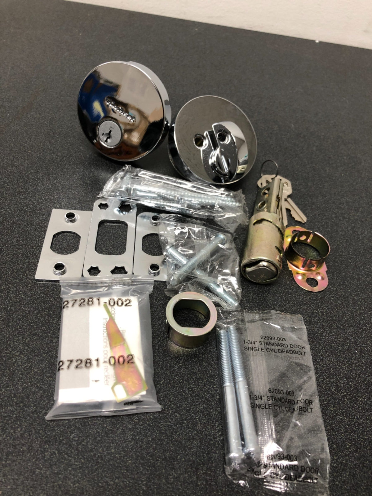 Uptown single cylinder round deadbolt - 258 series with smartkey - boxpack