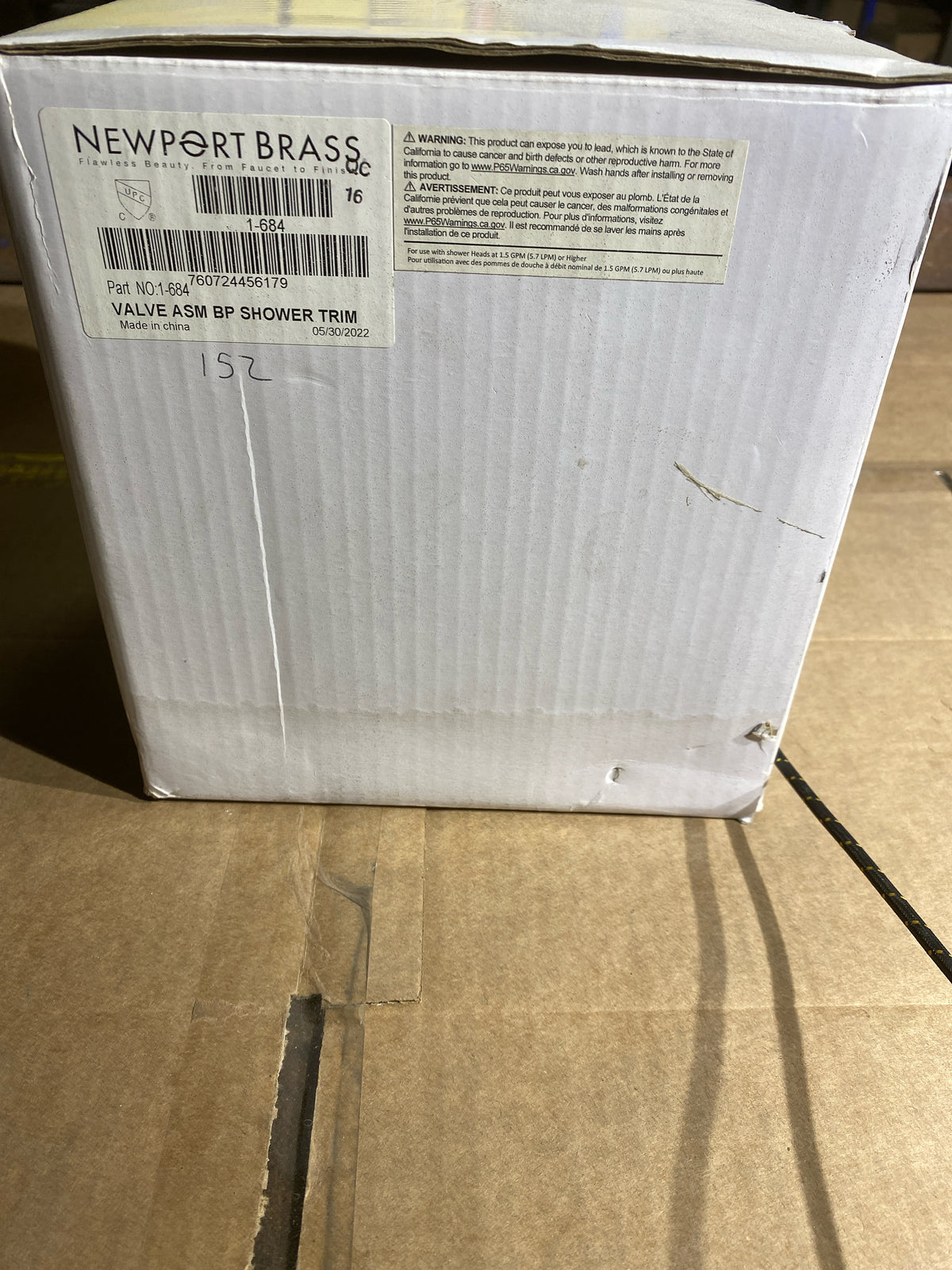 Newport Brass 1-684 Universal Pressure Balanced Shower Valve with Service Stops - N/A