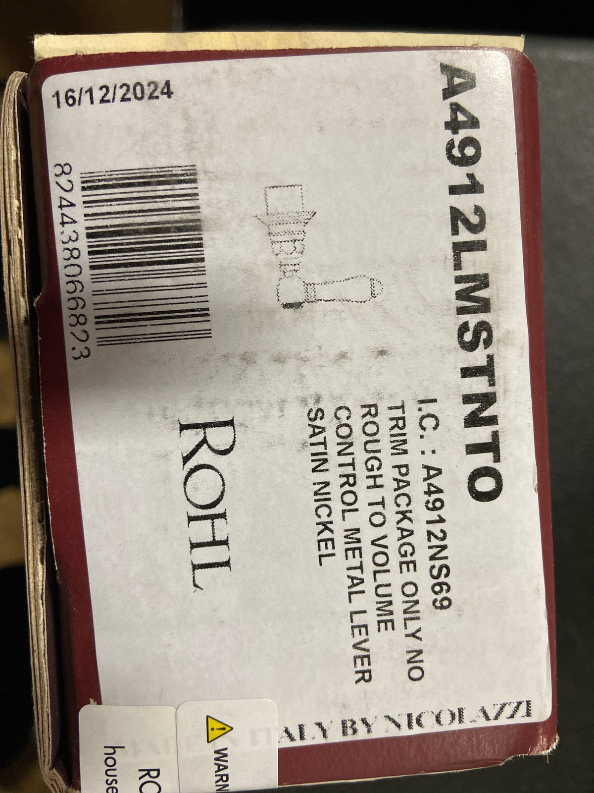 Rohl A4912LMSTNTO Volume Control/DIVERTERS, Satin Nickel