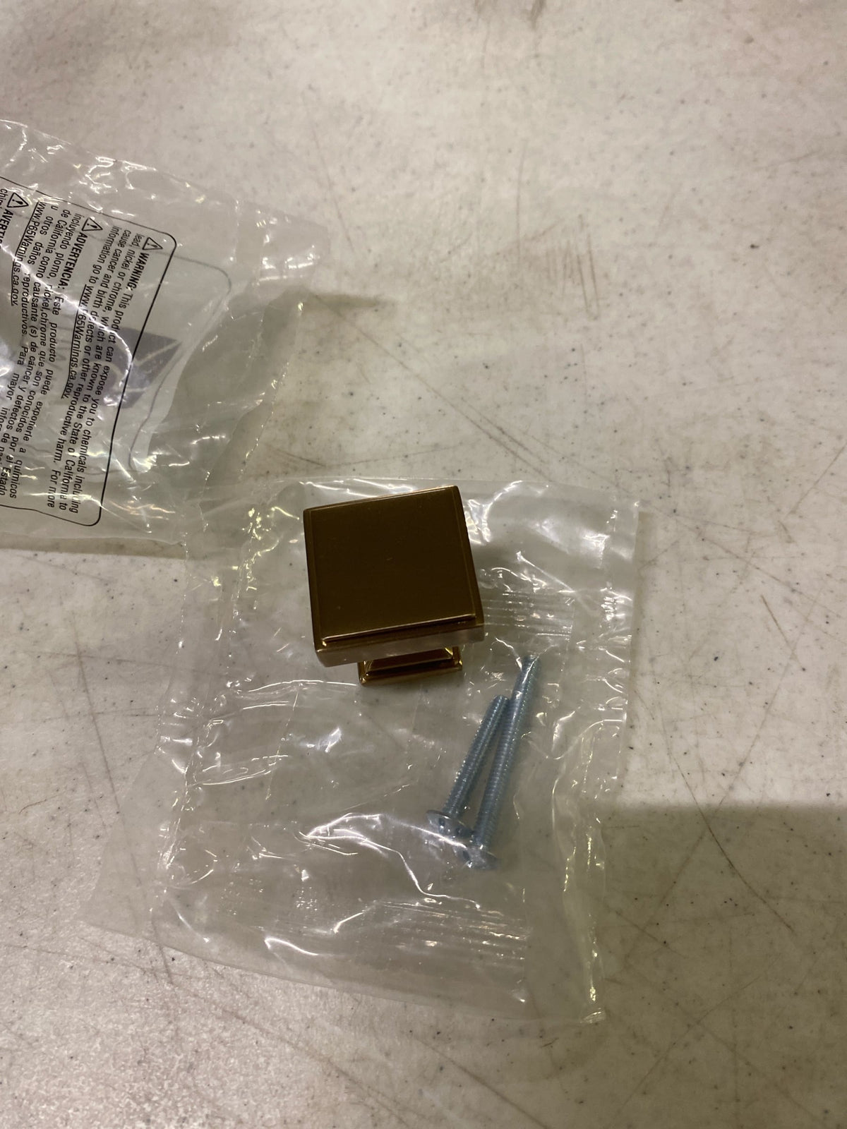 Belwith Keeler B077458-CBZ Brownstone 1-1/8" Traditional Square Cabinet Knob / Drawer Knob - Champagne Bronze
