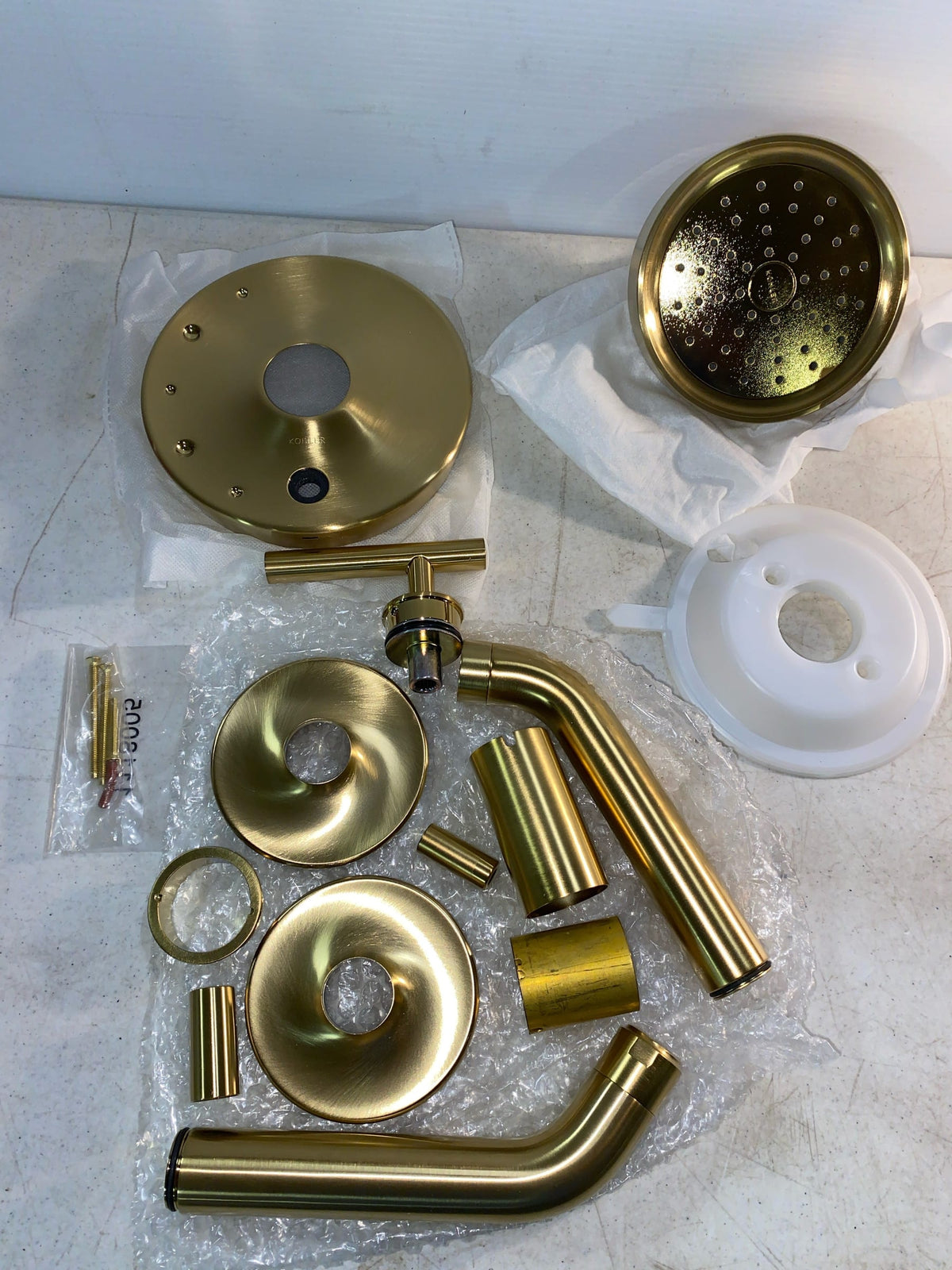 Kohler K-T14420-4G-2MB Purist Tub and Shower Trim Package with 1.75 GPM Single Function Shower Head with Rite-Temp Technology - Vibrant Brushed Moderne Brass