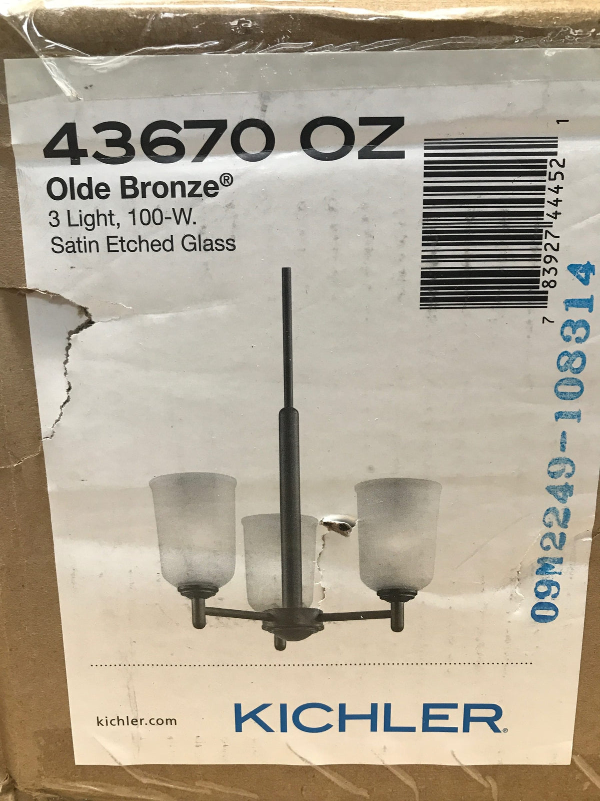 Kichler 43670OZ Shailene 3 Light 18" Wide Chandelier - Olde Bronze