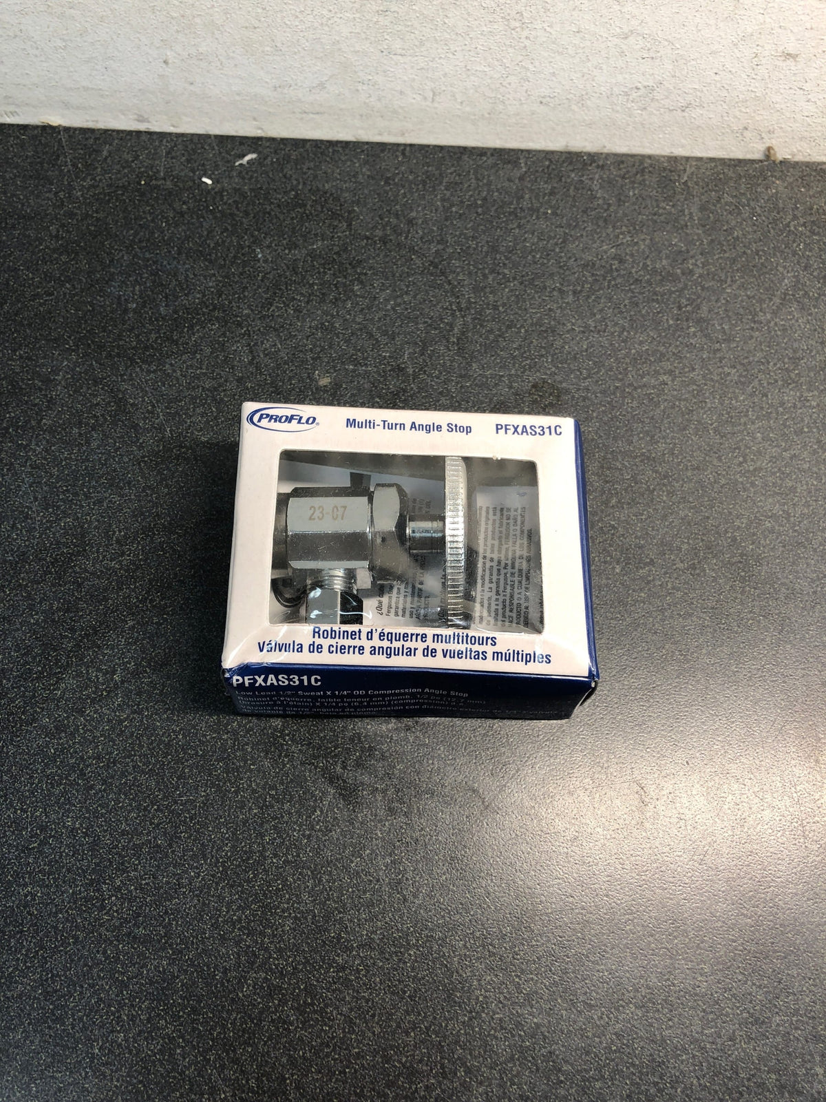 PROFLO PFXAS31C 1/2" x 1/4" Angle Supply Stop - Chrome