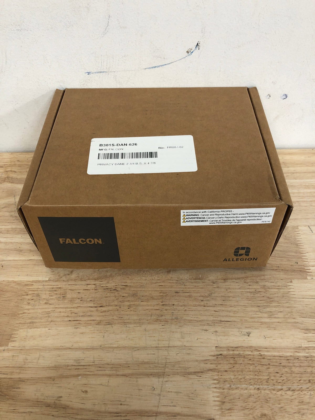 Falcon B301S D 626 B Series Grade 2 Medium Duty Cylindrical Chasis Non-Handed Lock, Privacy Function, Keyless Cylinder, Dane Lever, Satin Chrome Finish