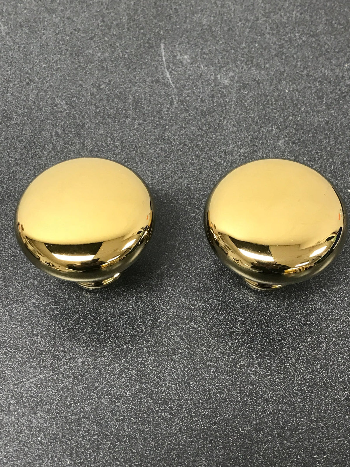 Baldwin FDROUTRR003 Round Non-Turning Two-Sided Dummy Door Knob Set with Round Rose - Polished Brass