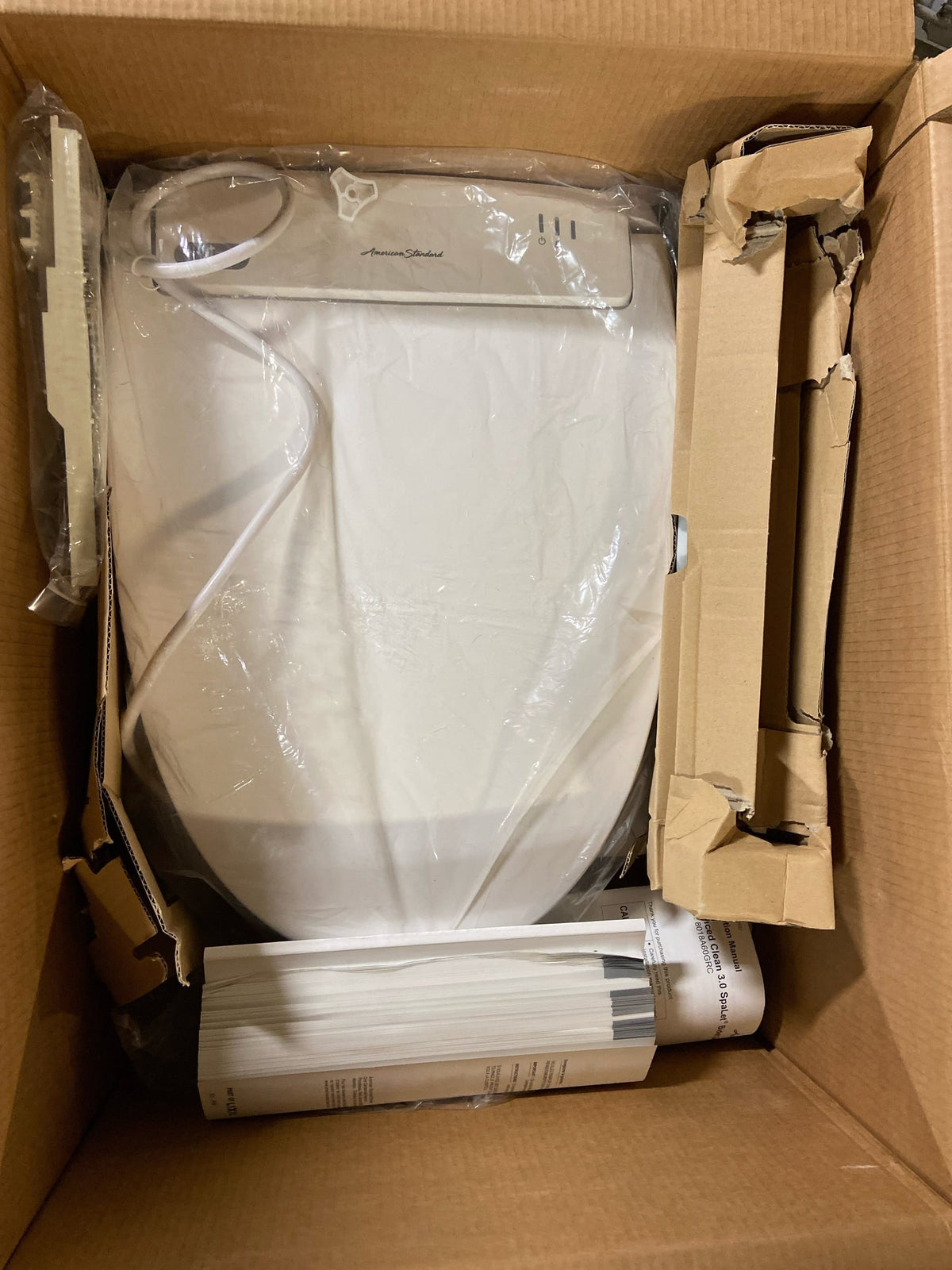American standard 8018A60GRC-020 Advanced Clean 3.0 SpaLet Electric Bidet Seat for Elongated Toilet with Remote Control Operation in White