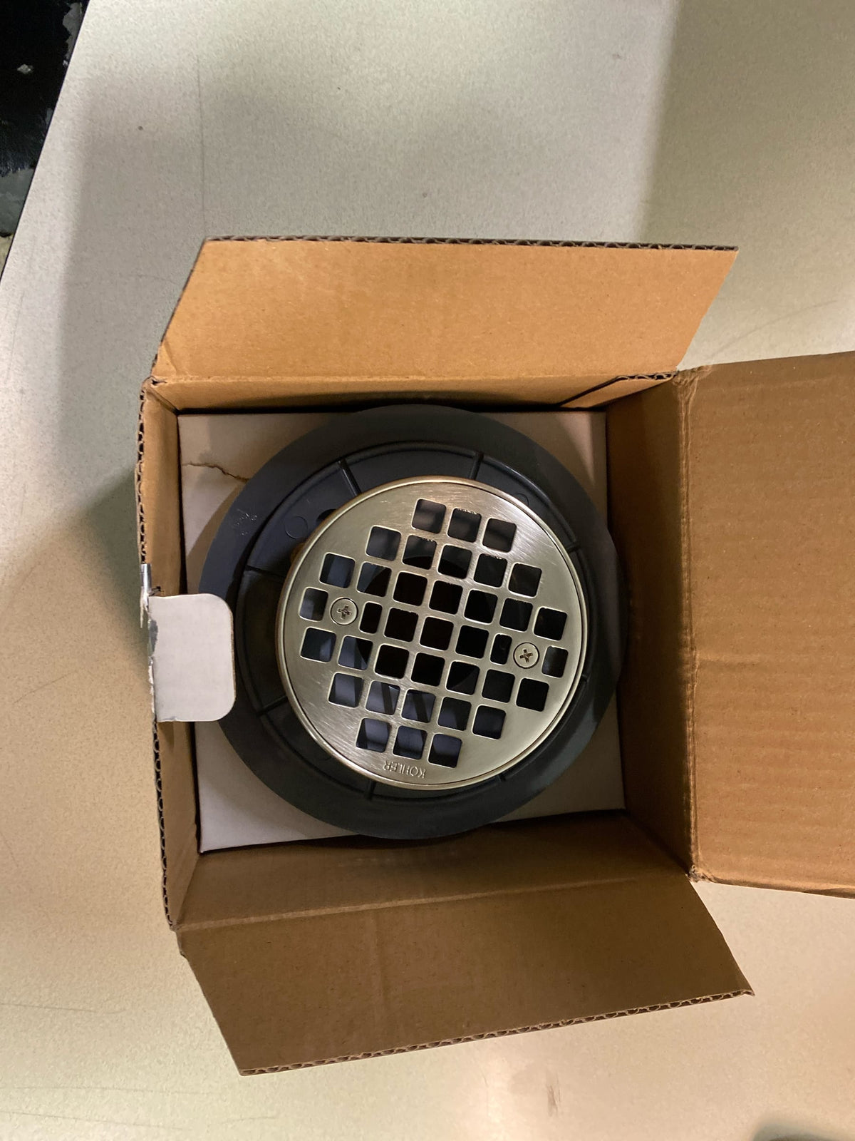 Kohler K-9135-BN Clearflo Round Design Tile-In Shower Drain - Vibrant Brushed Nickel
