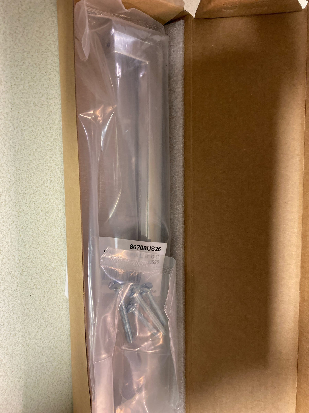 Emtek 86708US26 Emtek 86708 Warwick 8 Inch Center to Center Handle Cabinet Pull from The Modern Rectangular Collection